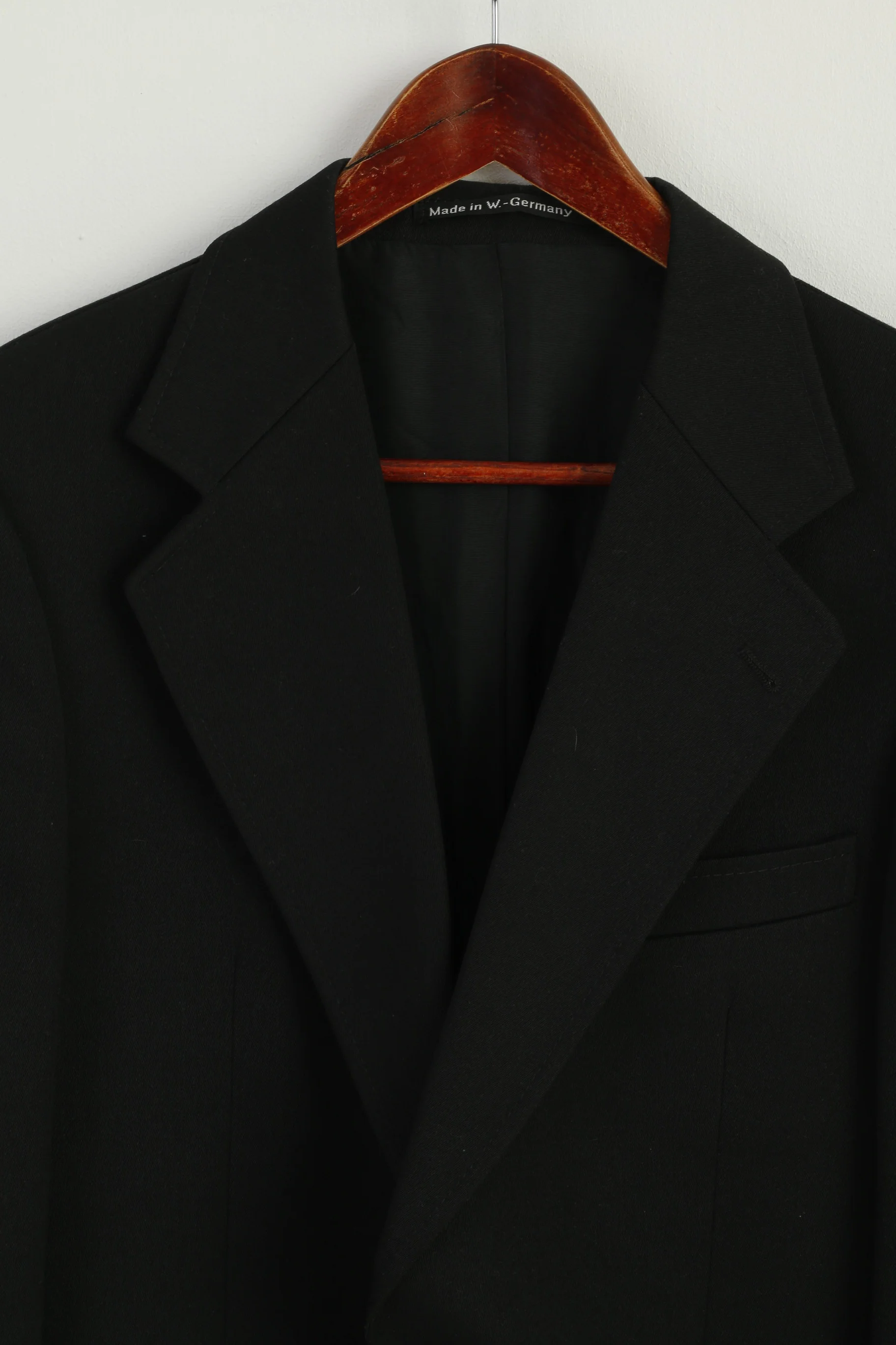 BOKER Herne Men 40 Blazer Black Wool Blend Vintage West Germany Jacket - Image 2