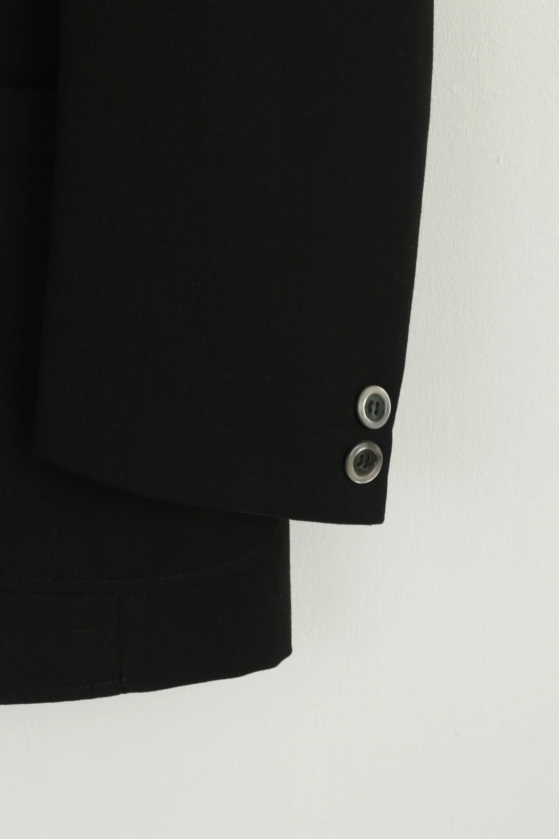 BOKER Herne Men 40 Blazer Black Wool Blend Vintage West Germany Jacket - Image 3