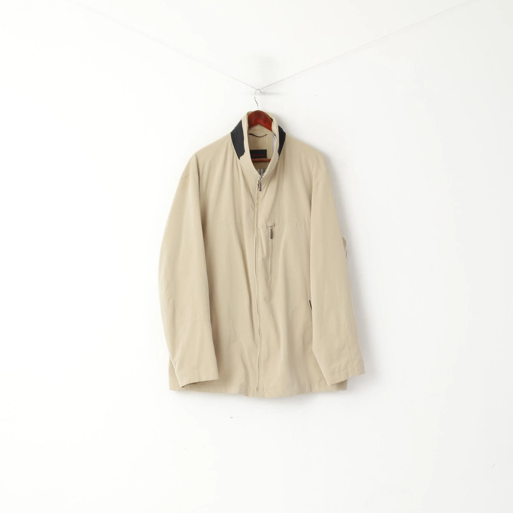 Pierre Cardin Men 58 XXL Jacket Beige Casual Lightweight Zip Up Funkcional Top - Image 2