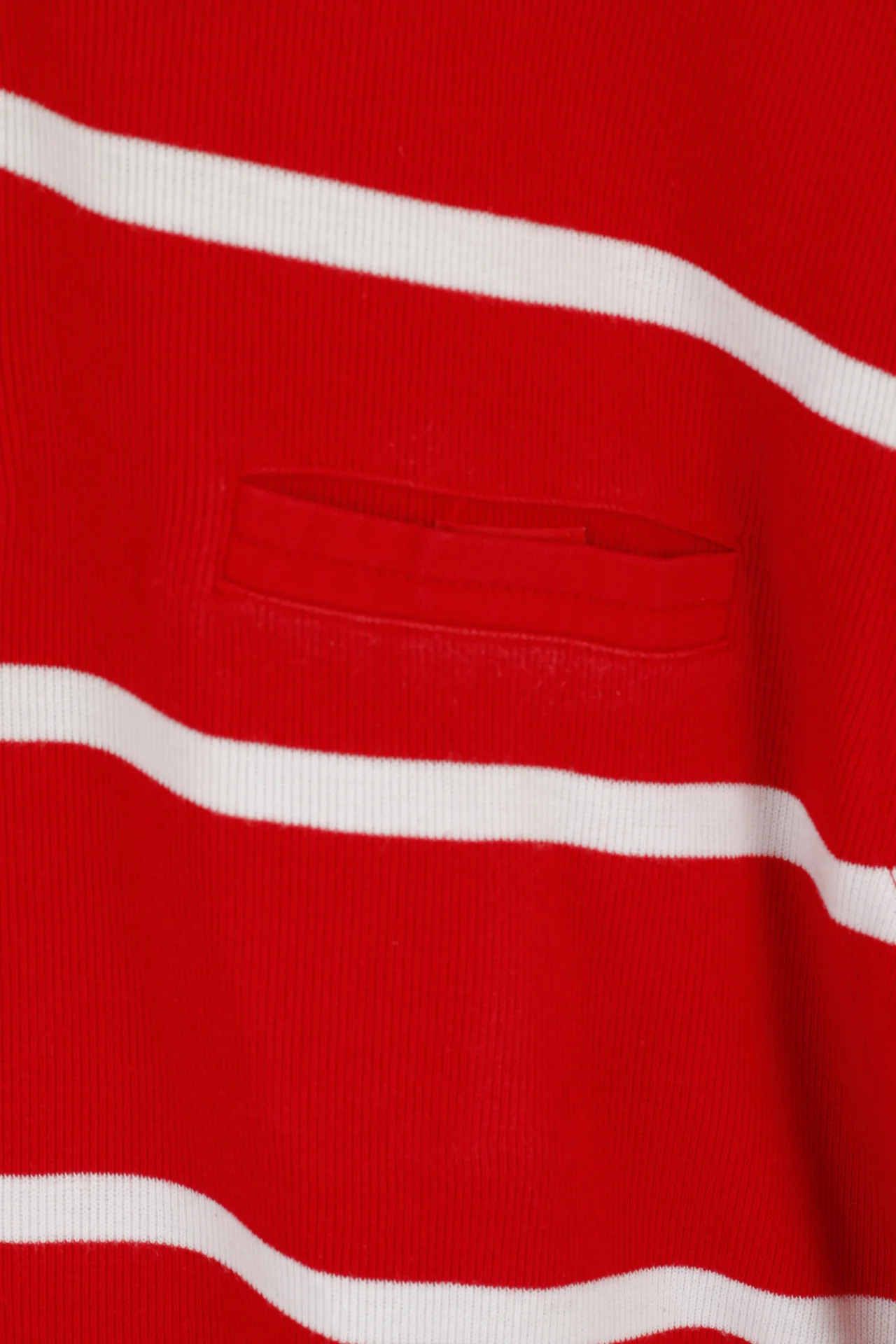 Pierre Cardin Men M Jumper Red Striped Cotton French Style Zip Neck Sweater - Image 4