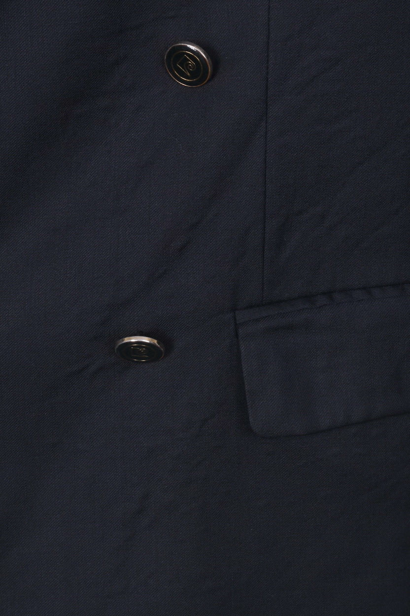 Pierre Cardin Mens 40 S Blazer Jacket Navy Classic Collection Double Breasted Wool - Image 3