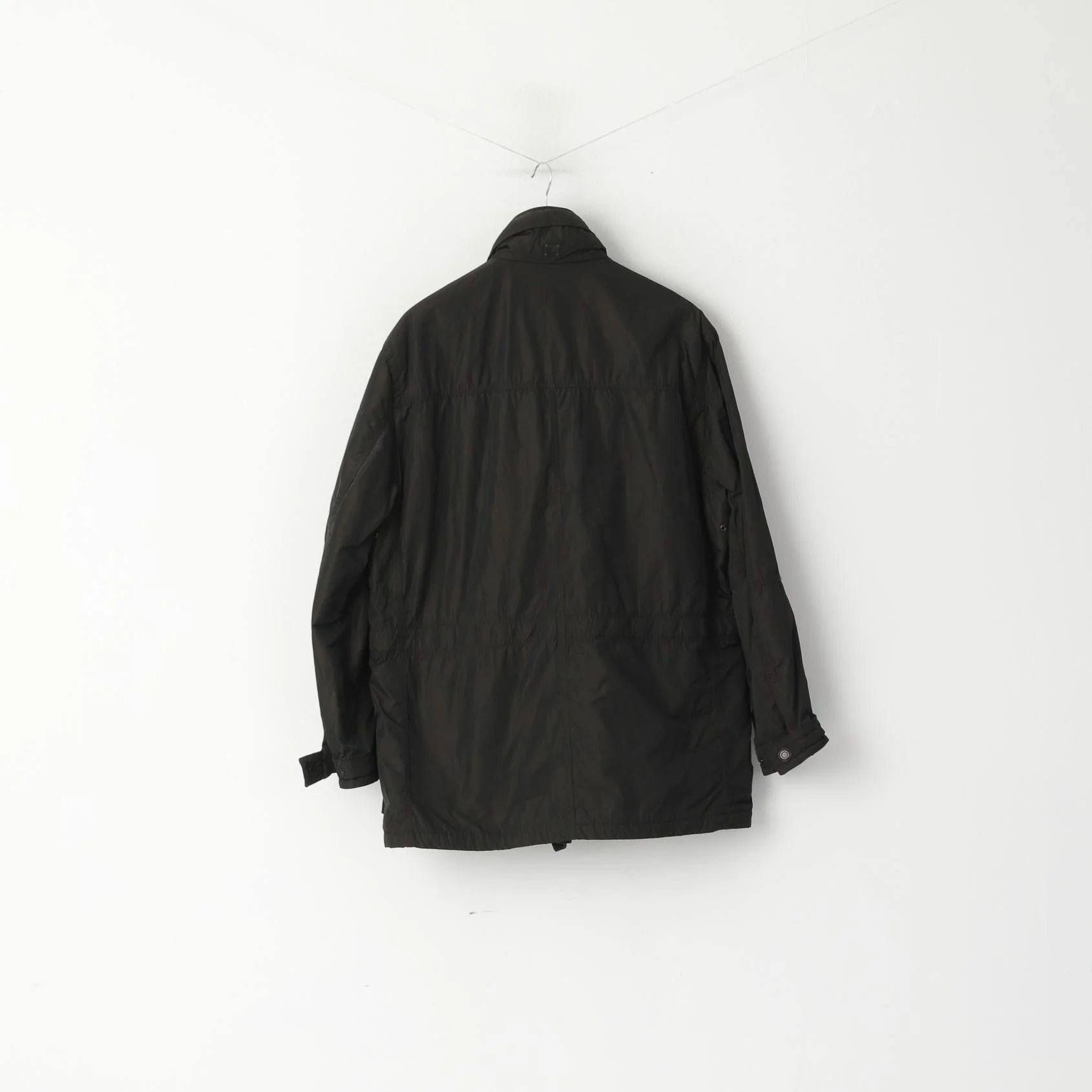 Pierre Cardin Paris Men 27 L Jacket Dark Brown Shiny Padded Military Casual Top - Image 8