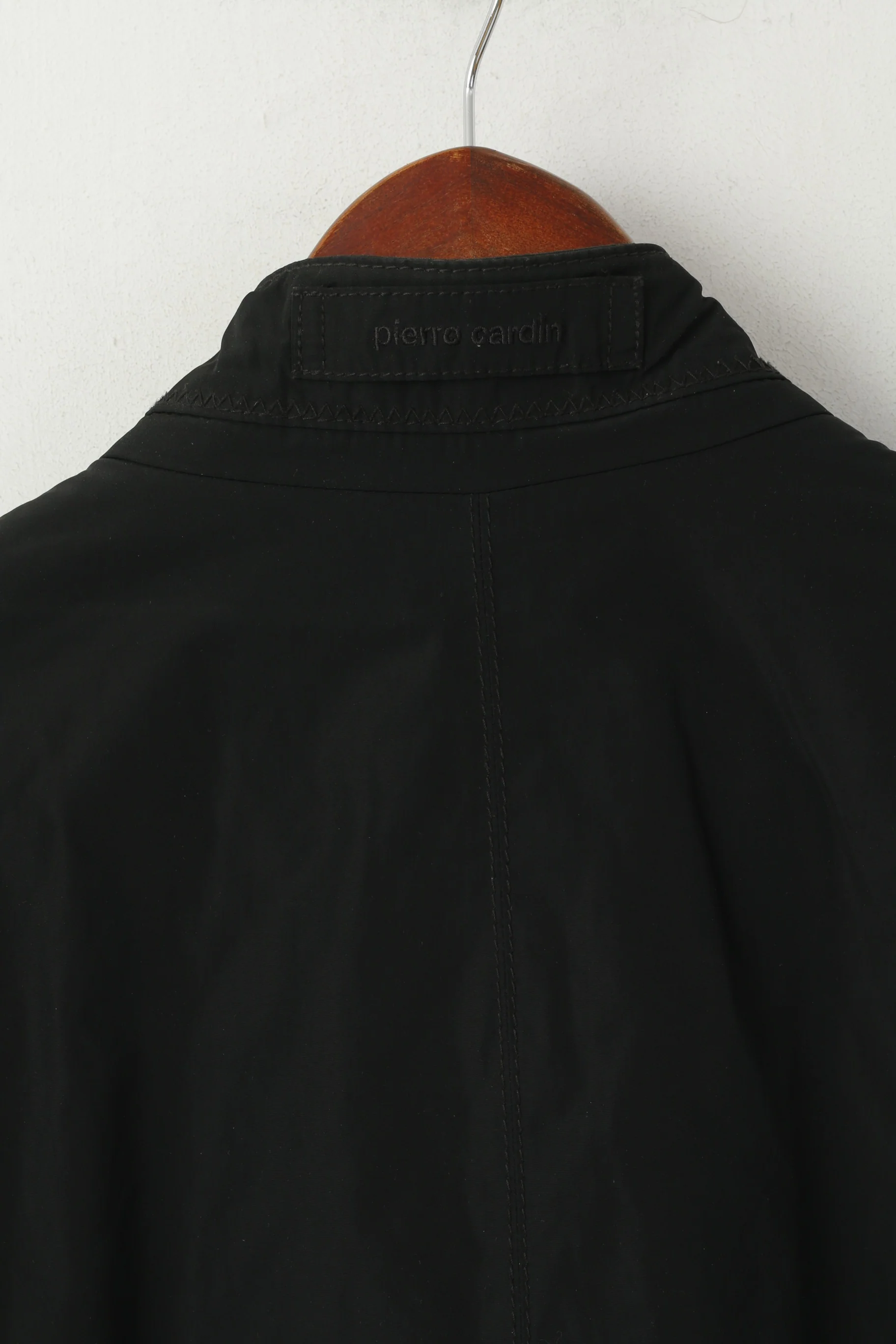 Pierre Cardin Paris Men 56 XL Jacket Black Casual Heritage Detailed Buttons Zip Top Top - Image 10