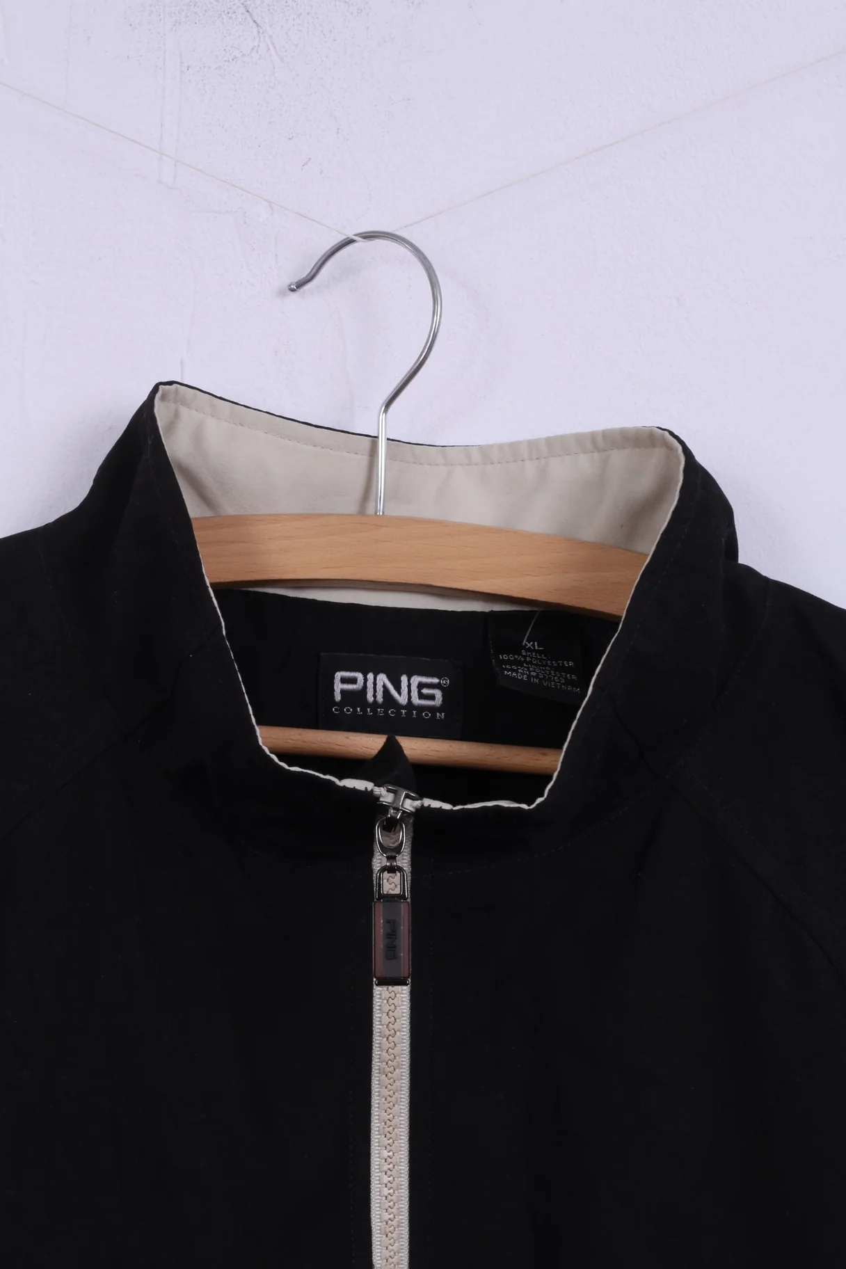 Ping Collection Mens XL Pullover Jacket Black Golf Zip Neck Superior Sportswear - Image 3