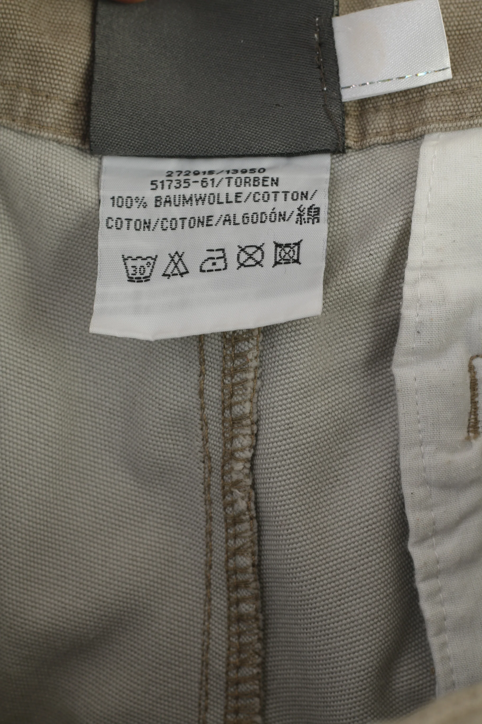 Plusminus By Chiemsee Men XL Shorts Beige Cotton Cargo Combat Embroidered - Image 6