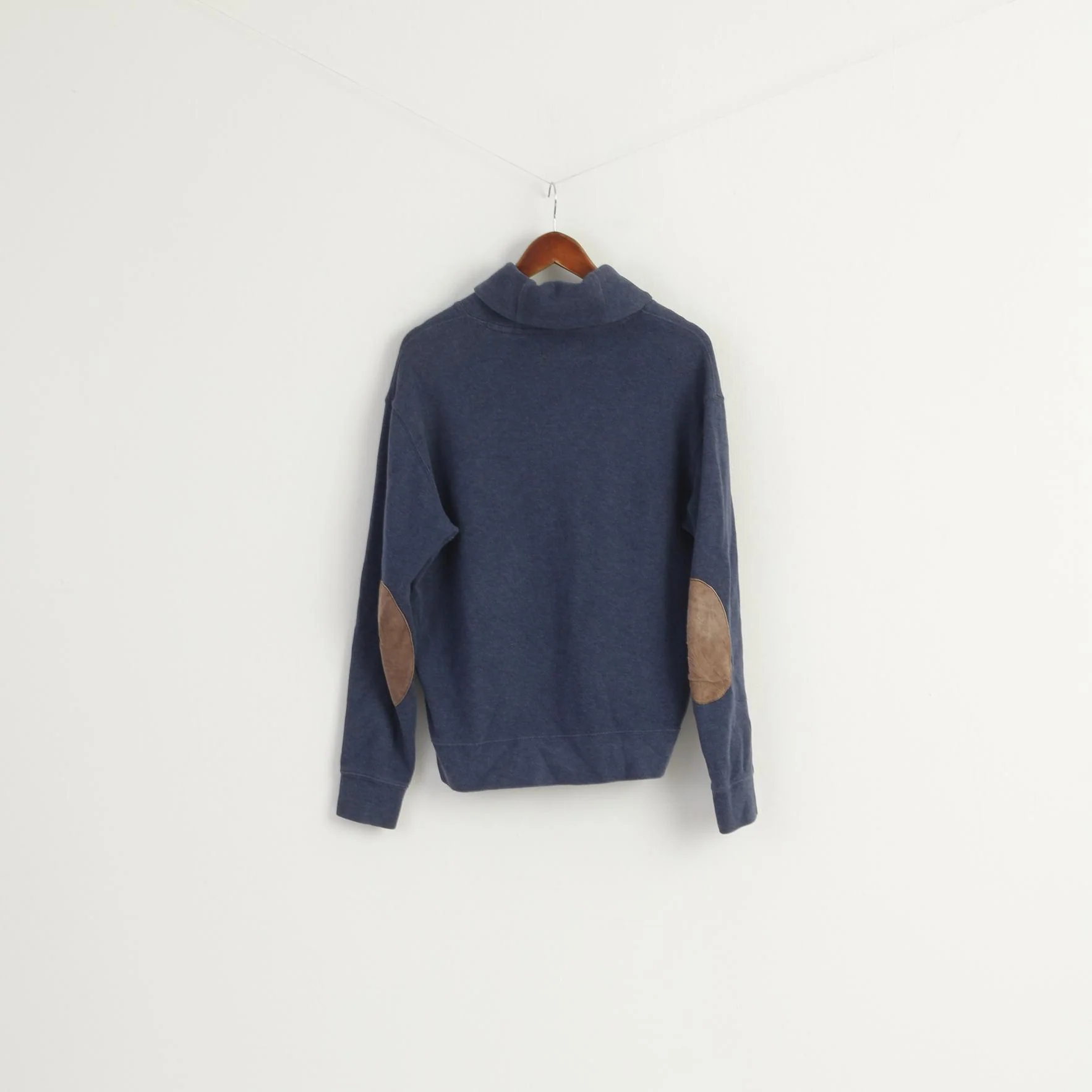 Polo By Ralph Lauren Men M Sweatshirt Navy Cotton Vintage Plain Classic Top - Image 8