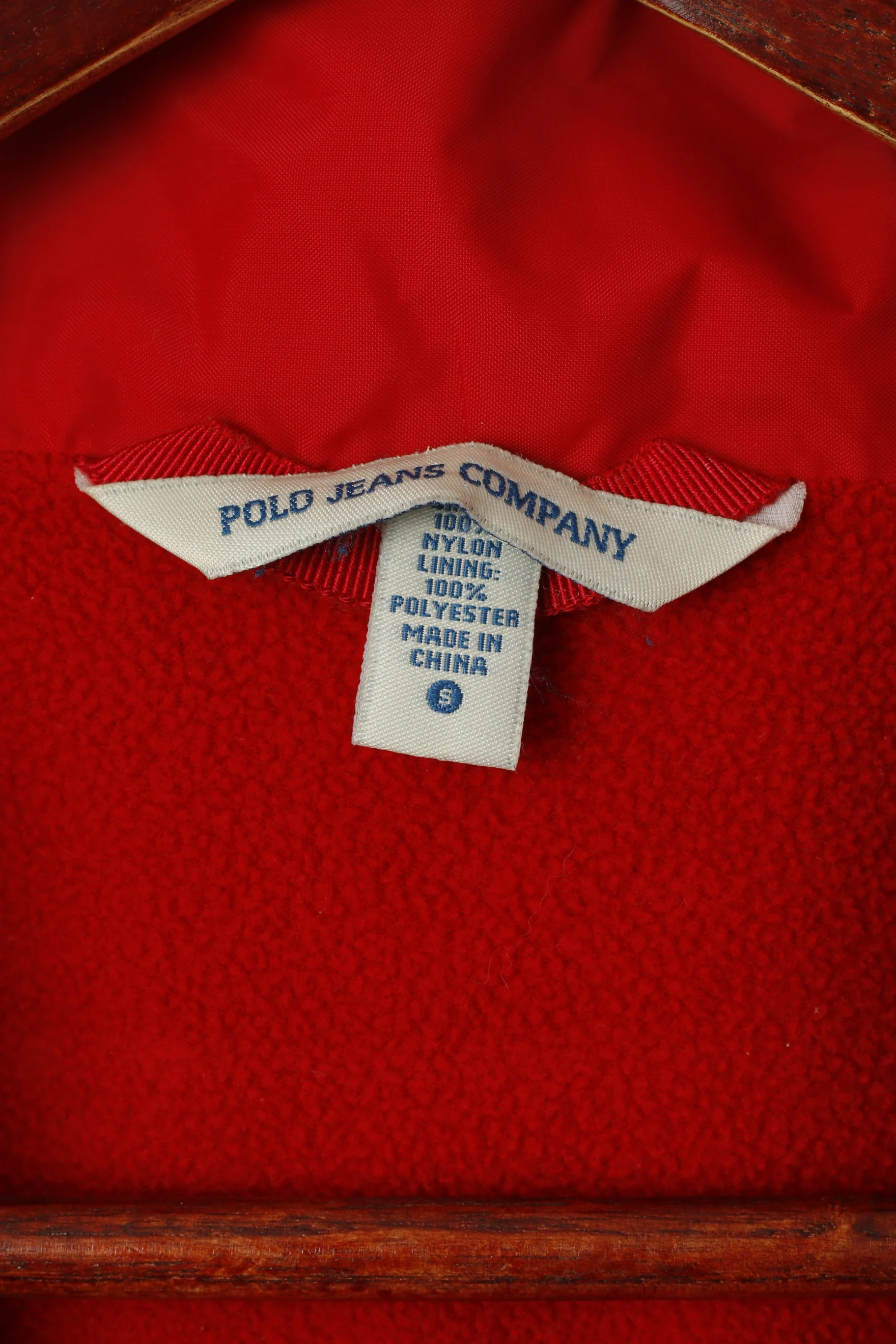 Polo Jeans Ralph Lauren Women S Jacket Red Nylon Waterproof Hidden Hood Zip Up Top - Image 5