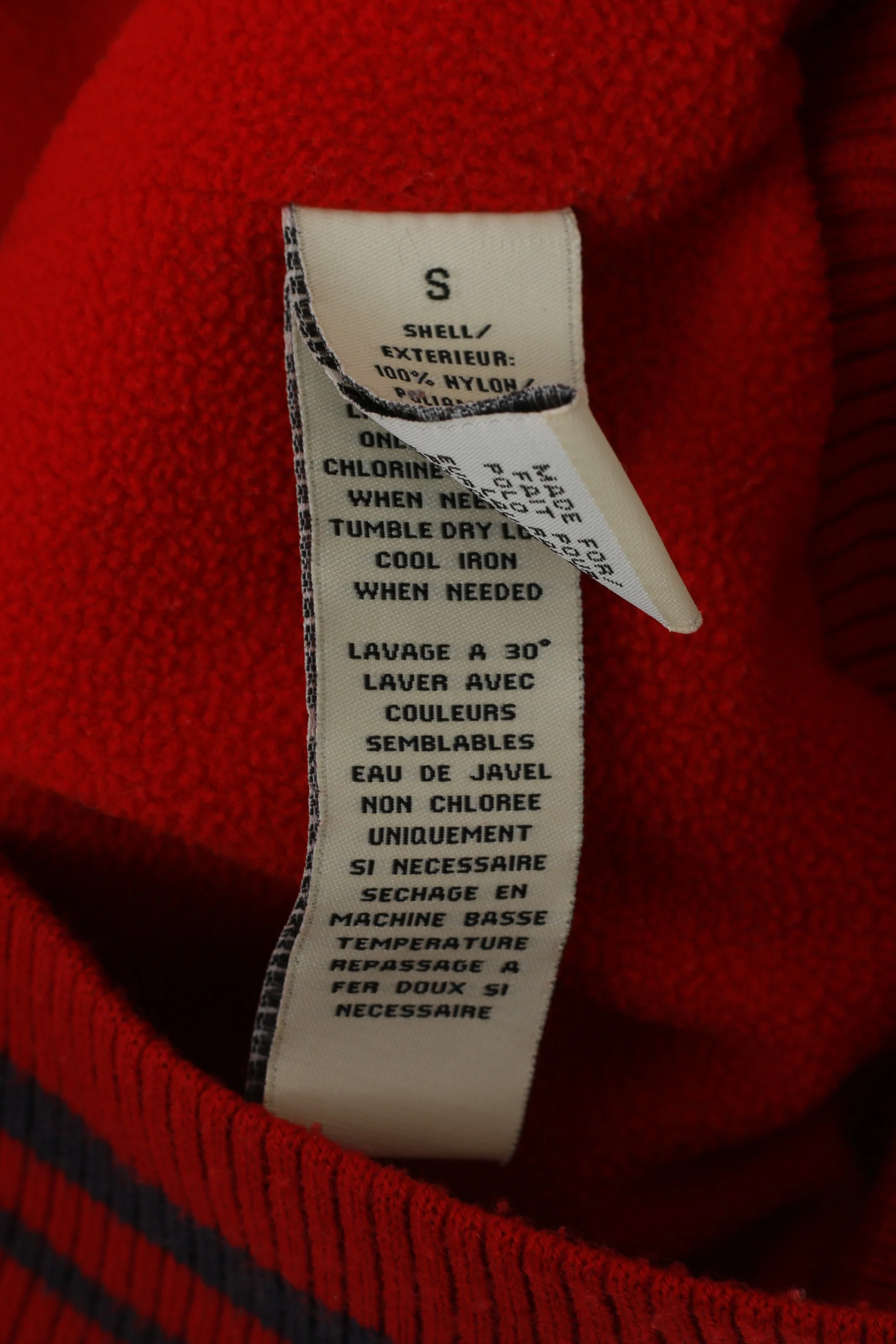 Polo Jeans Ralph Lauren Women S Jacket Red Nylon Waterproof Hidden Hood Zip Up Top - Image 6
