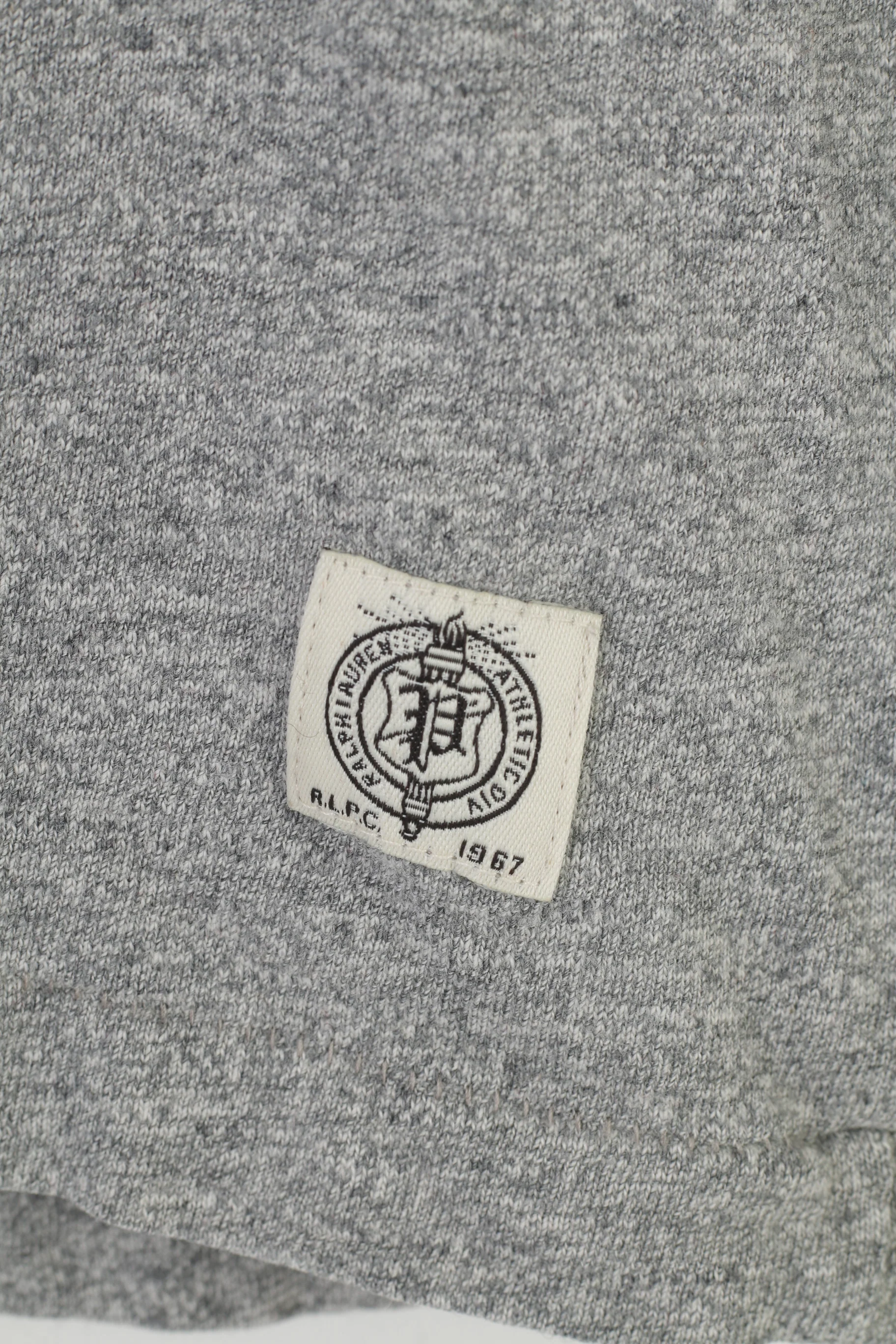 Polo Ralph Lauren Men L T-Shirt Grey Short Sleeve Cotton Vintage Top - Image 5