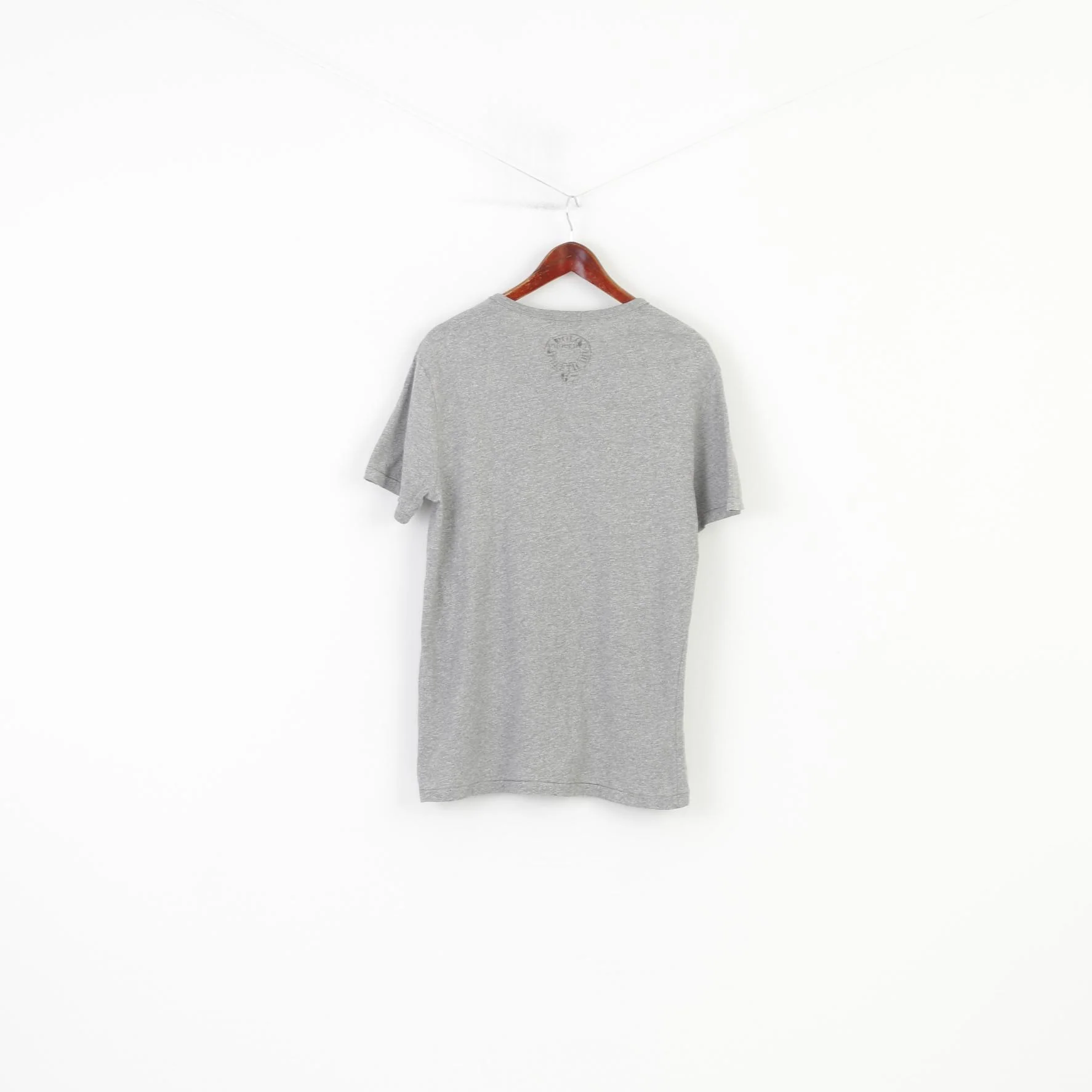 Polo Ralph Lauren Men L T-Shirt Grey Short Sleeve Cotton Vintage Top - Image 9