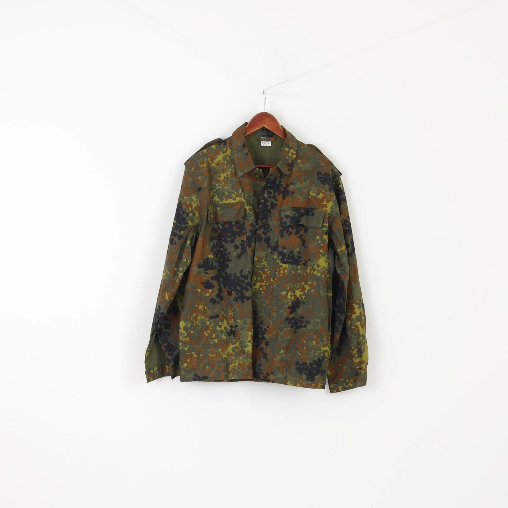 Preta Men 54 L Uniform Suit Set Green Camouflage Camo Cotton Army Shirt Trousers - Image 2