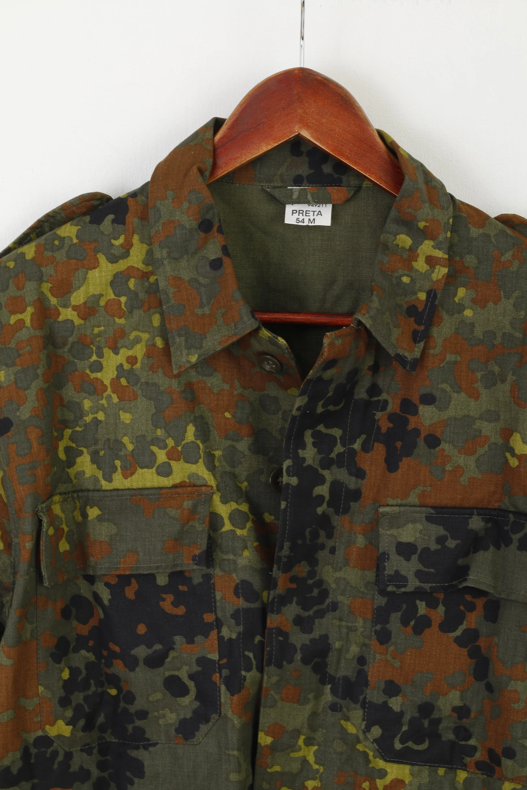 Preta Men 54 L Uniform Suit Set Green Camouflage Camo Cotton Army Shirt Trousers - Image 3