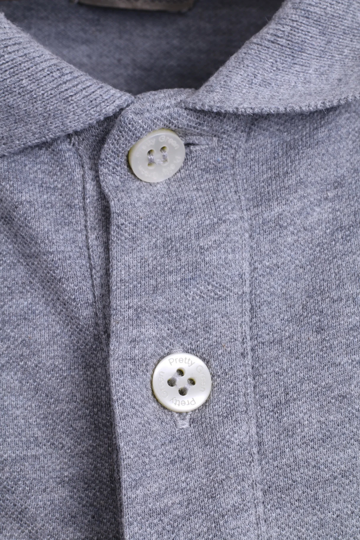 Pretty Green Mens S Polo Shirt Cotton Grey Sport Short Sleeve - Image 3