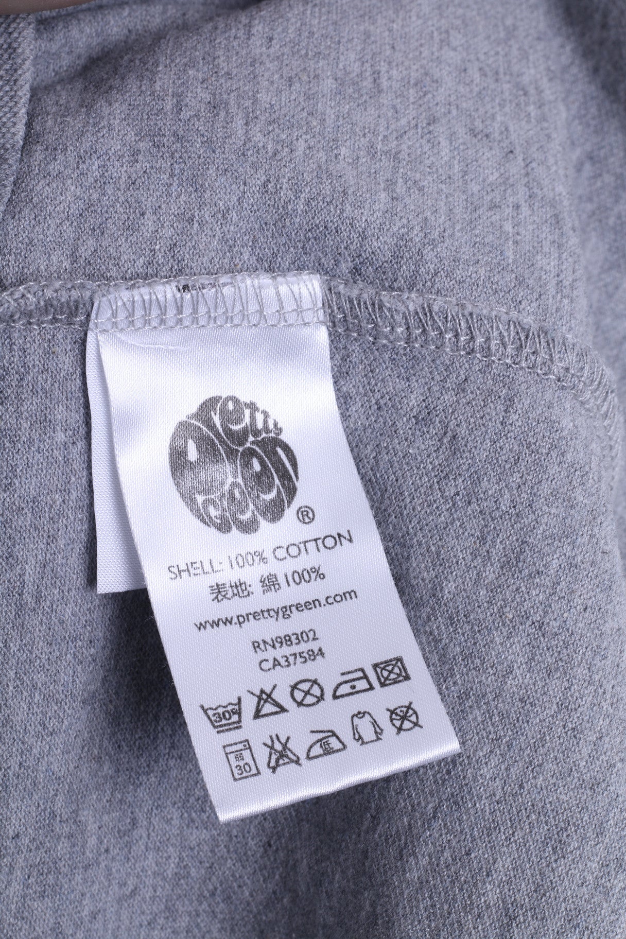 Pretty Green Mens S Polo Shirt Cotton Grey Sport Short Sleeve - Image 5