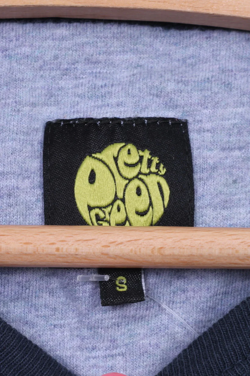 Pretty Green Mens S T-Shirt Grey Crew Neck Pocket Summer Top Cotton - Image 4