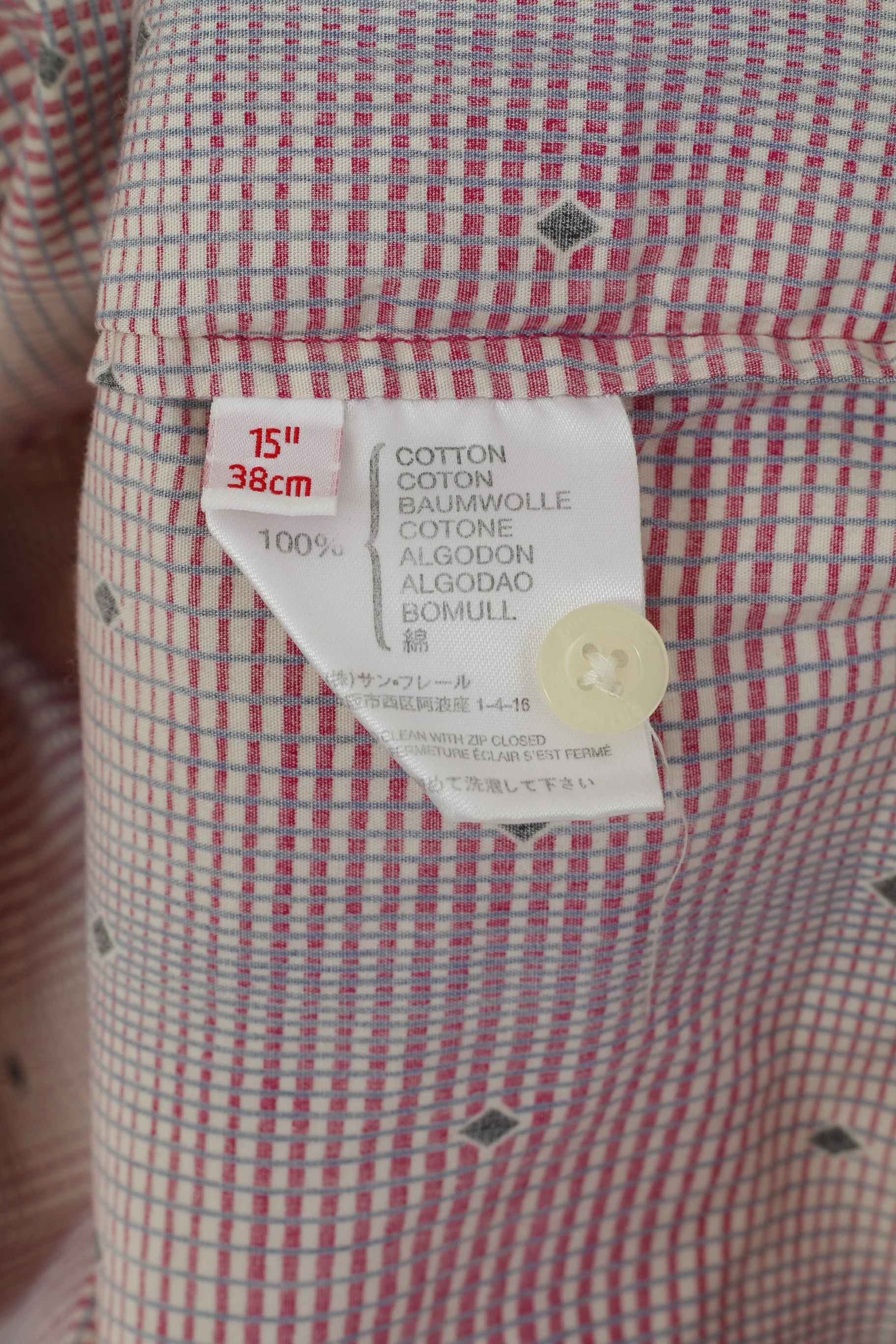 Pringle Of Scotland Men 15 38 S Casual Shirt Purple Check Cotton Detailed Buttons Long Sleeve - Image 6