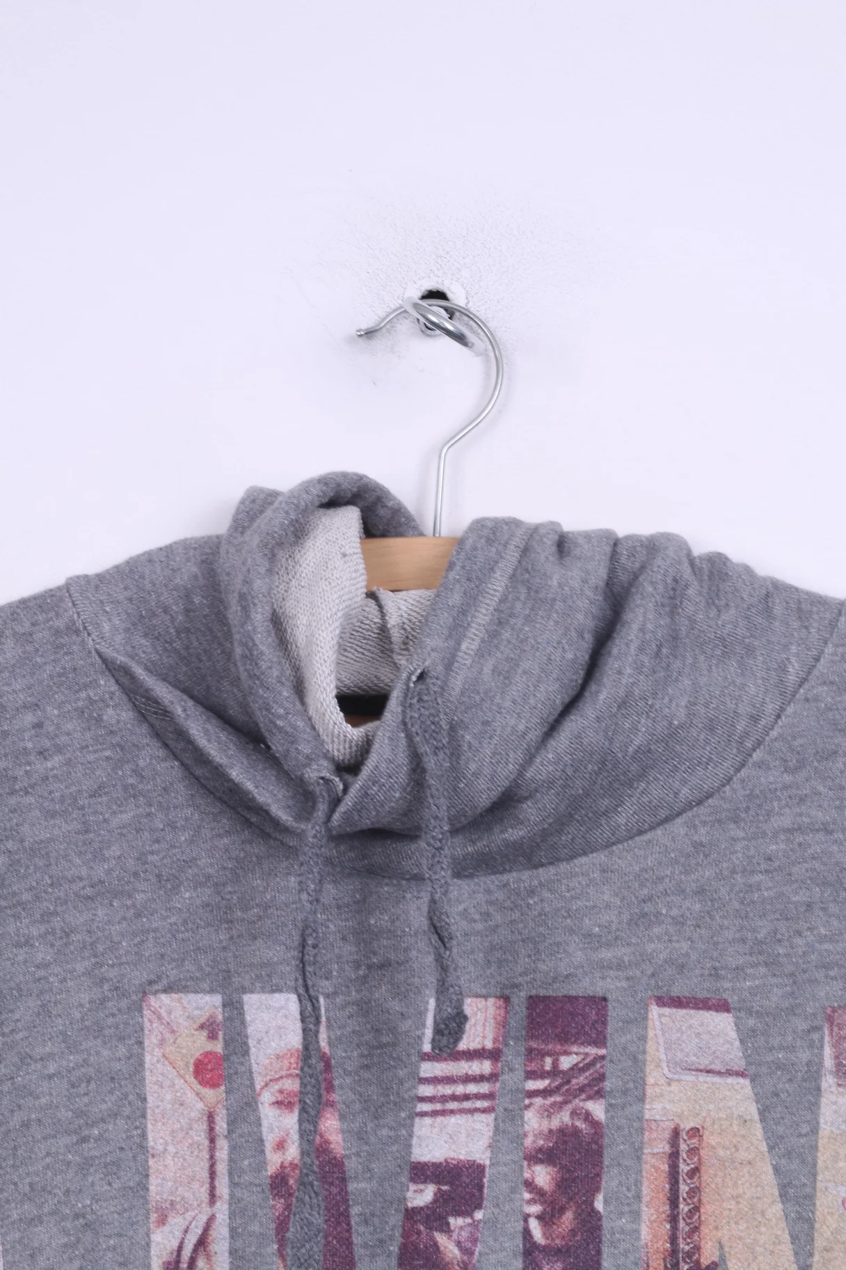 Pull&Bear Mens L Sweatshirt Grey Sport Cotton Livin For The City - Image 2