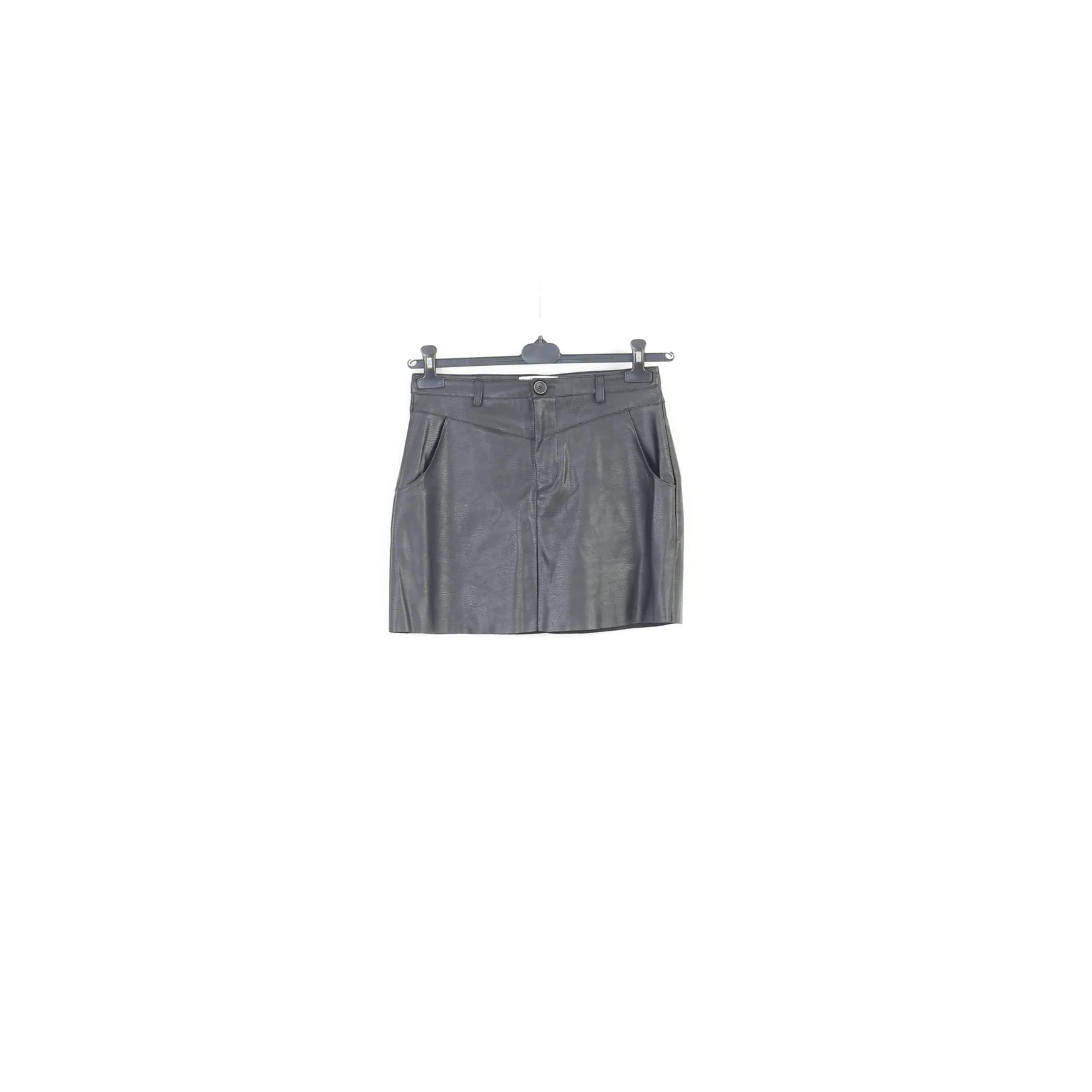 Pull&Bear Woman M Skirt Pockets Black Zipper Belt Loops Short Top