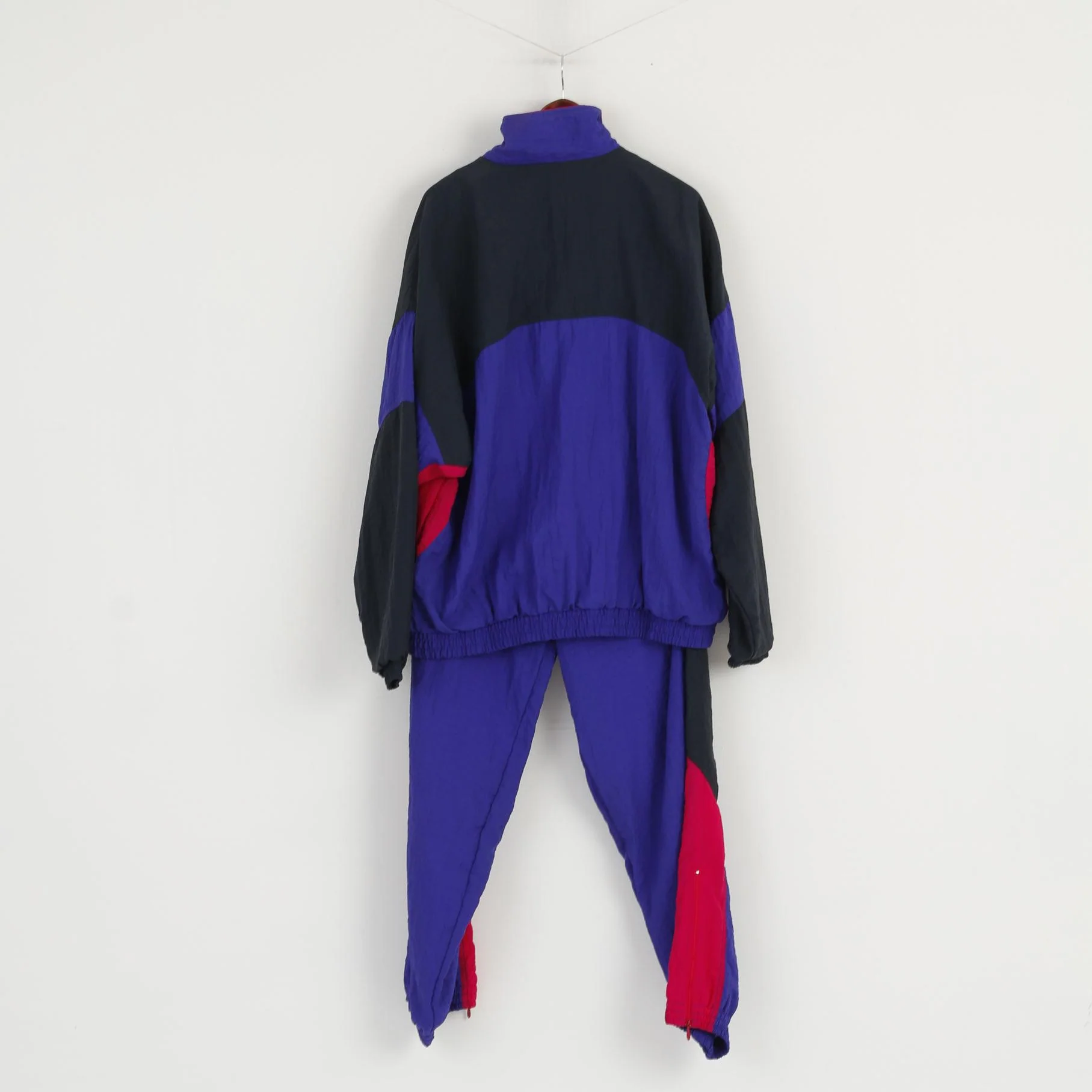 Puma Men 46 XXL Tracksuit Vintage Purple Shiny Sports Unity Nylon Oldschool Set - Image 11