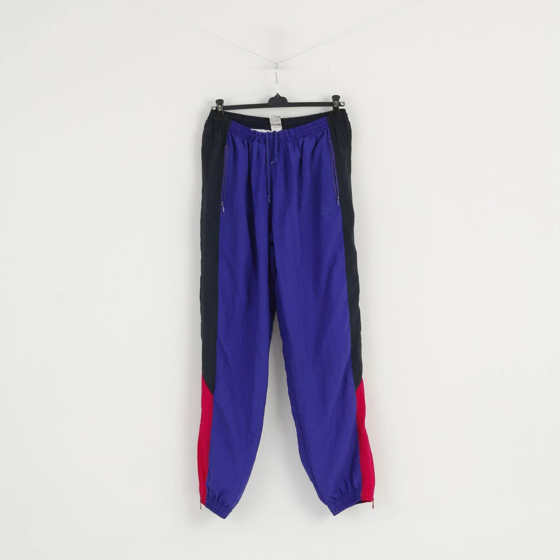 Puma Men 46 XXL Tracksuit Vintage Purple Shiny Sports Unity Nylon Oldschool Set - Image 7