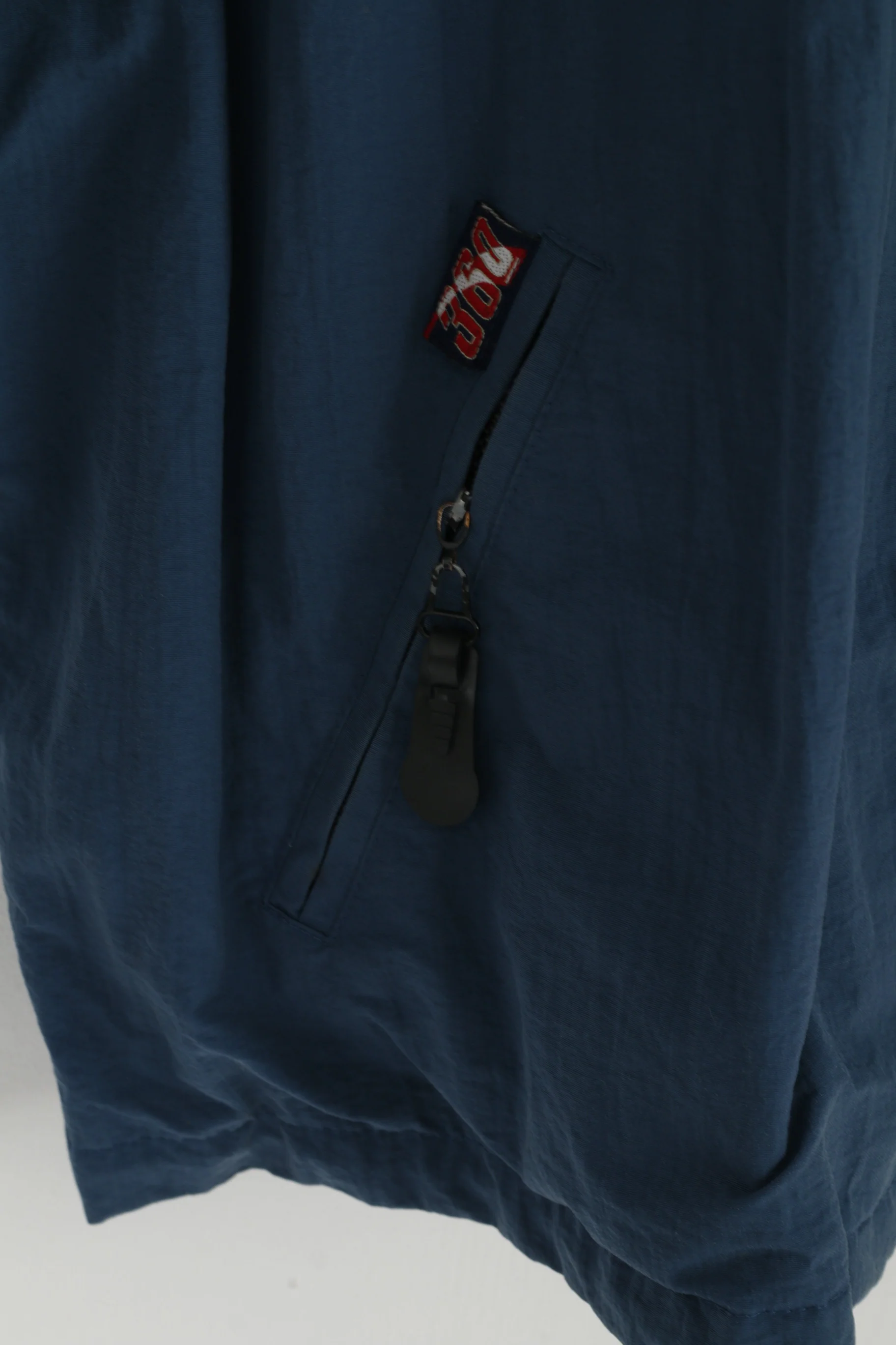 Puma Men L Jacket Blue Nylon Perform 360 Full Zipper Vintage Casual Top - Image 4