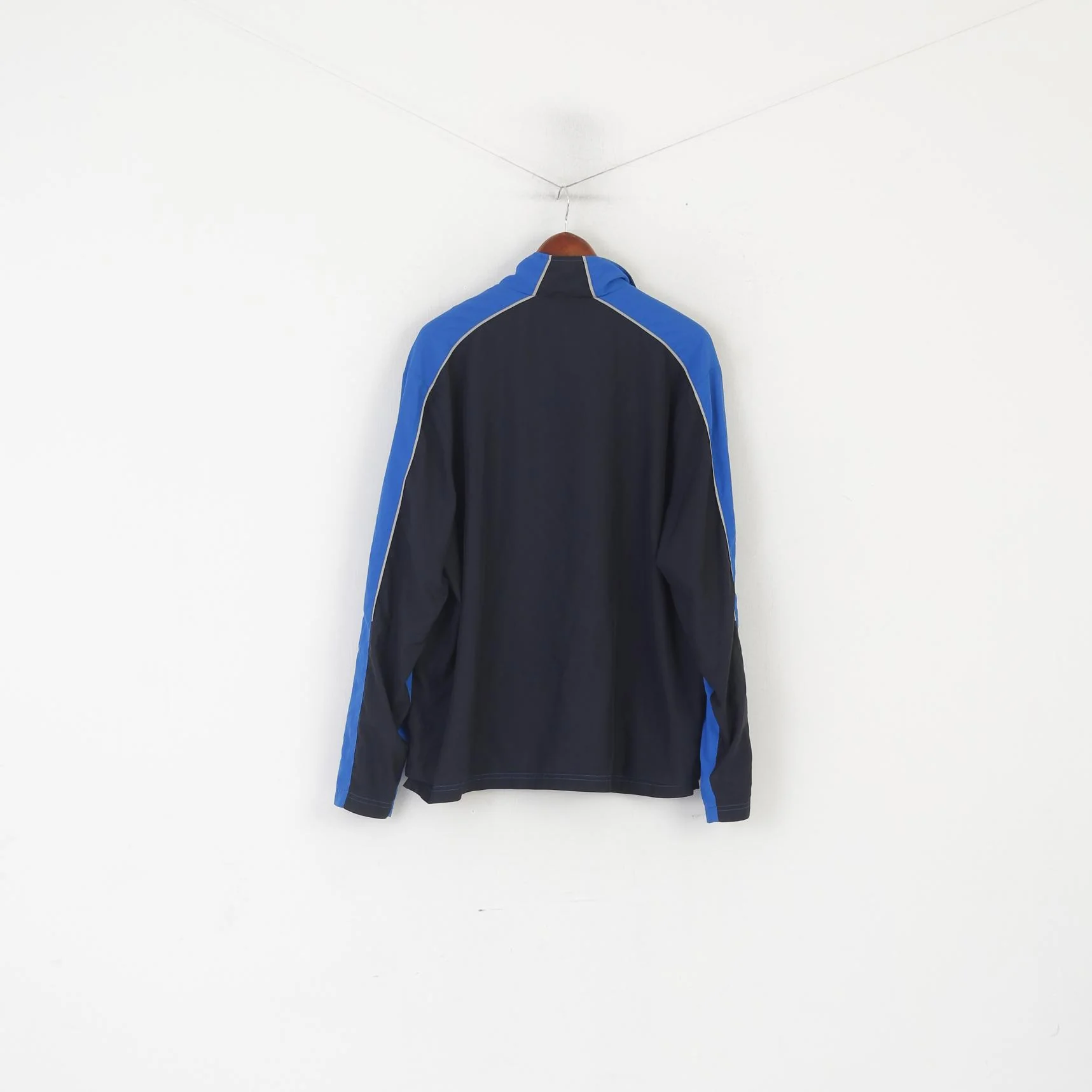 Puma Men L Jacket Blue Zip Up Lightweight Mesh Lined Sport Training Sportswear Top - Image 7