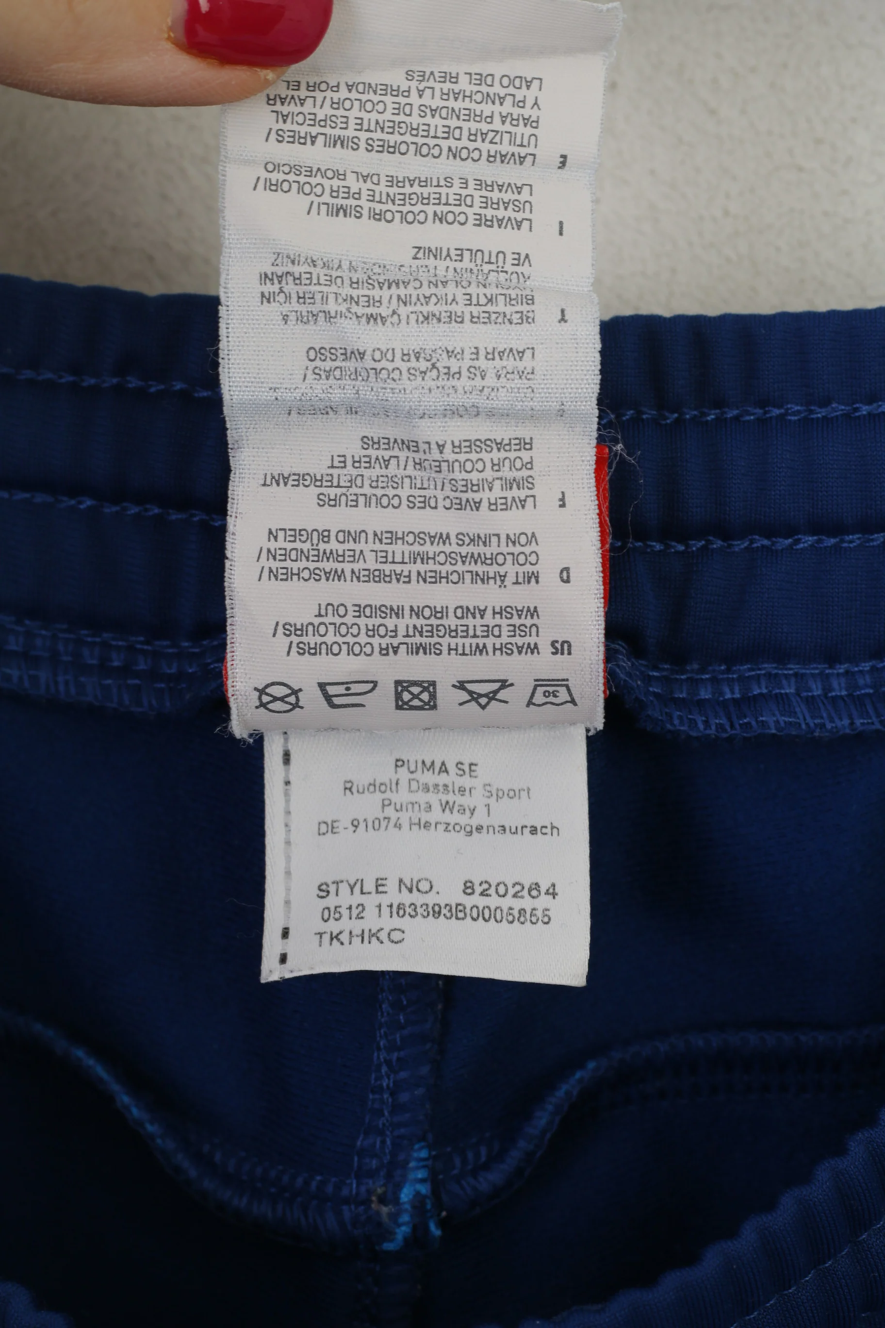 Puma Men M Sweatpants Navy Shiny Retro Activewear Training Vintage Trousers - Image 5