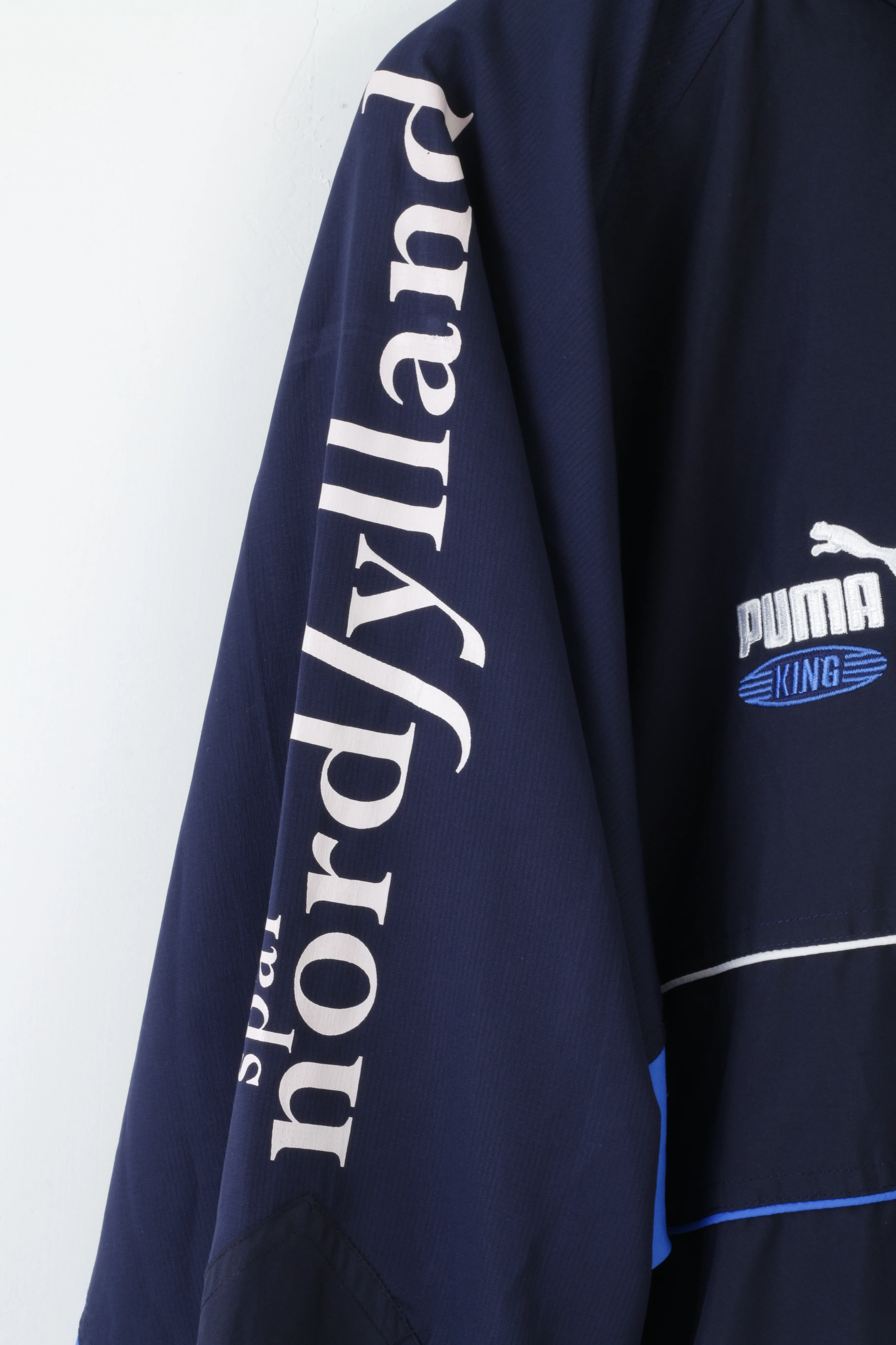 Puma Mens M Jacket Navy Zip Up King Activewear Lightweight Track Top - Image 4