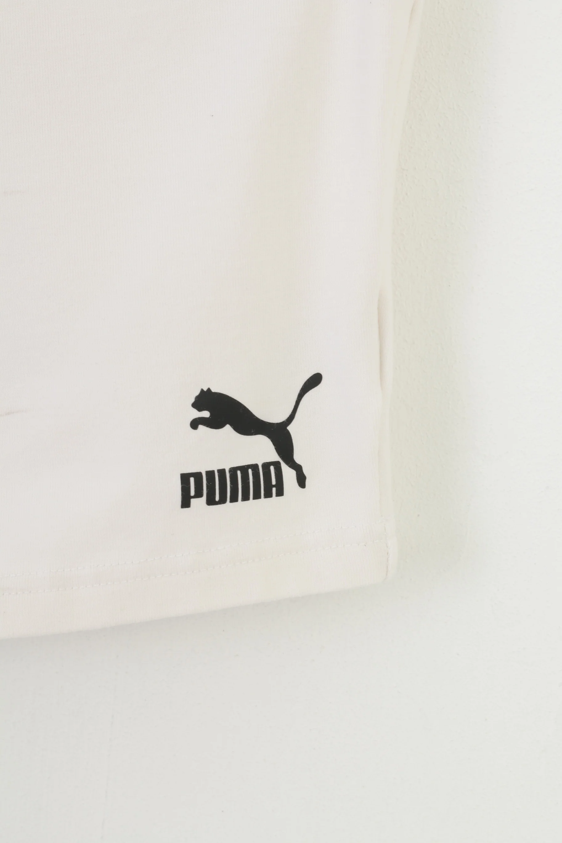 Puma Women M Top White Cotton Crop Sleevelees One Arm Summer Stretch Tank Top - Image 4