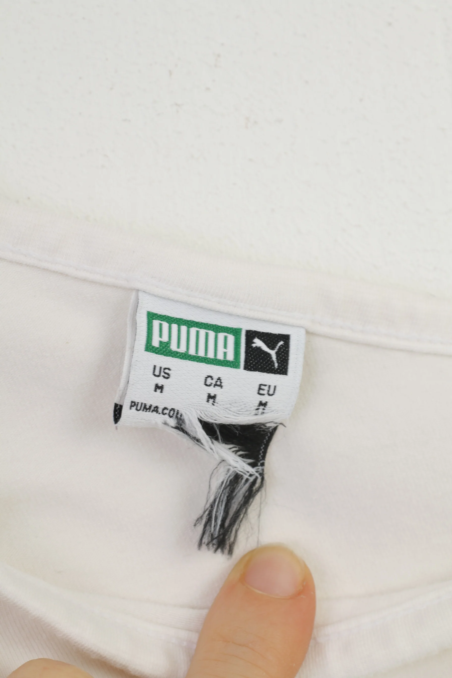 Puma Women M Top White Cotton Crop Sleevelees One Arm Summer Stretch Tank Top - Image 5