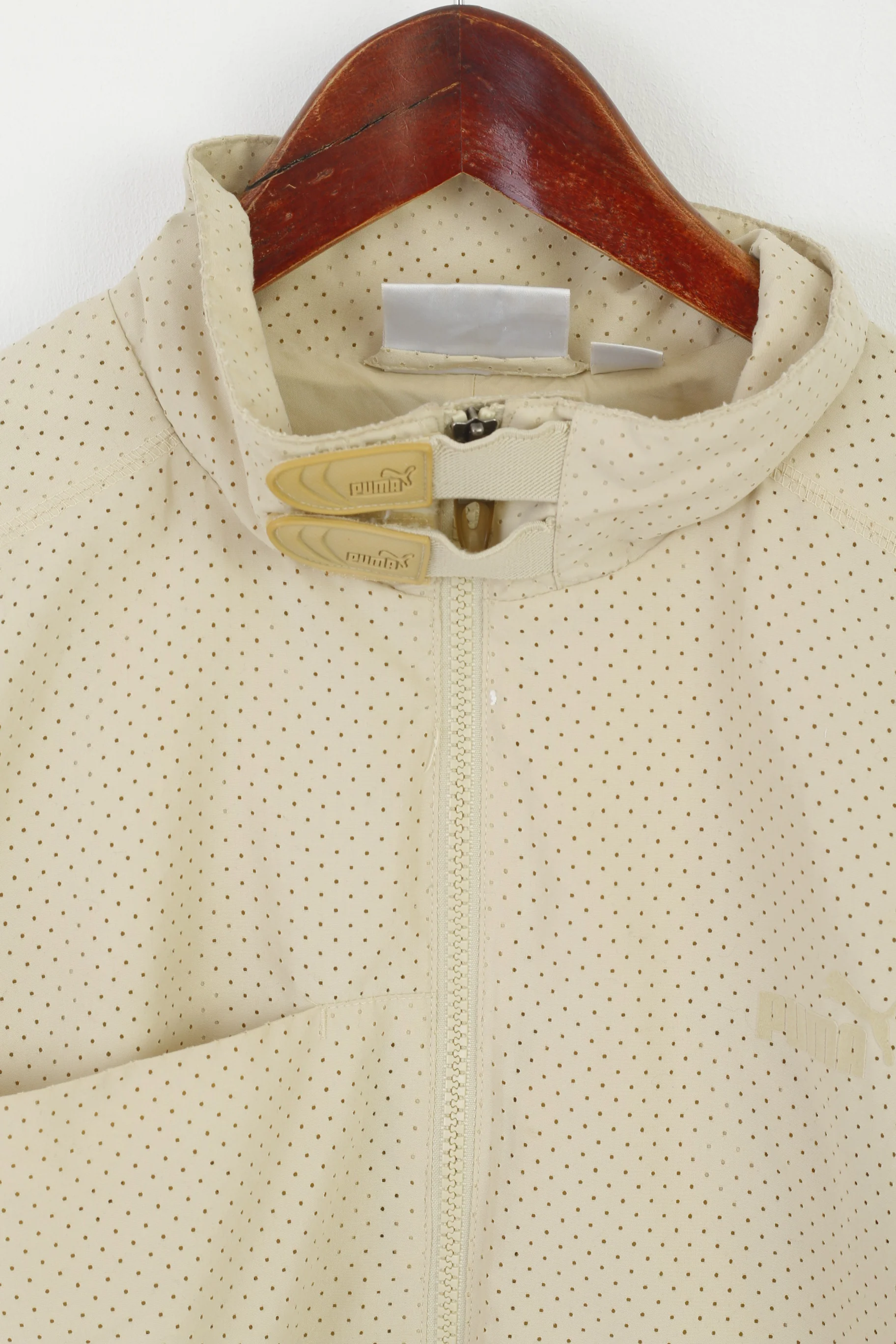 Puma Women S Jacket Beige Punch Lightweight Zip Up Sportswear Top - Image 2