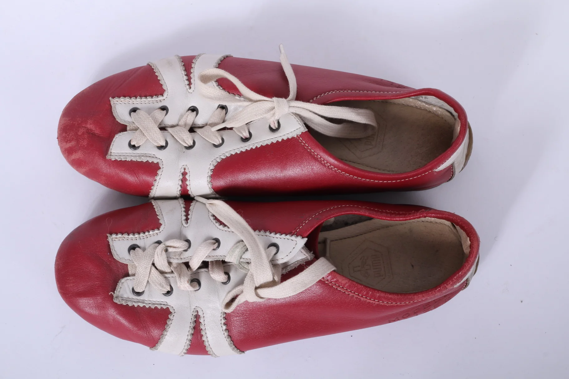 Puma Mens 6 Modell Waizer Shoes Red Italy Red Vintage Retro - Image 3