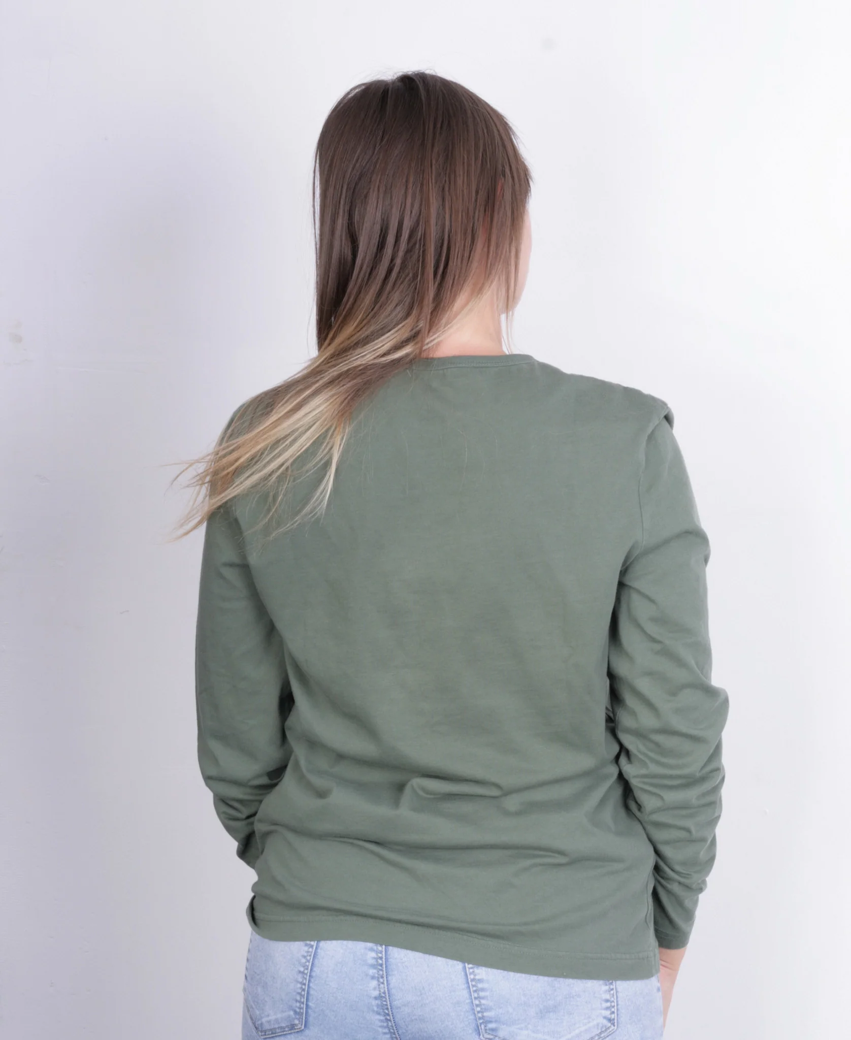 QS by s.Oliver Womens M Shirt Long Sleeve Cotton Green Crew Neck - Image 5