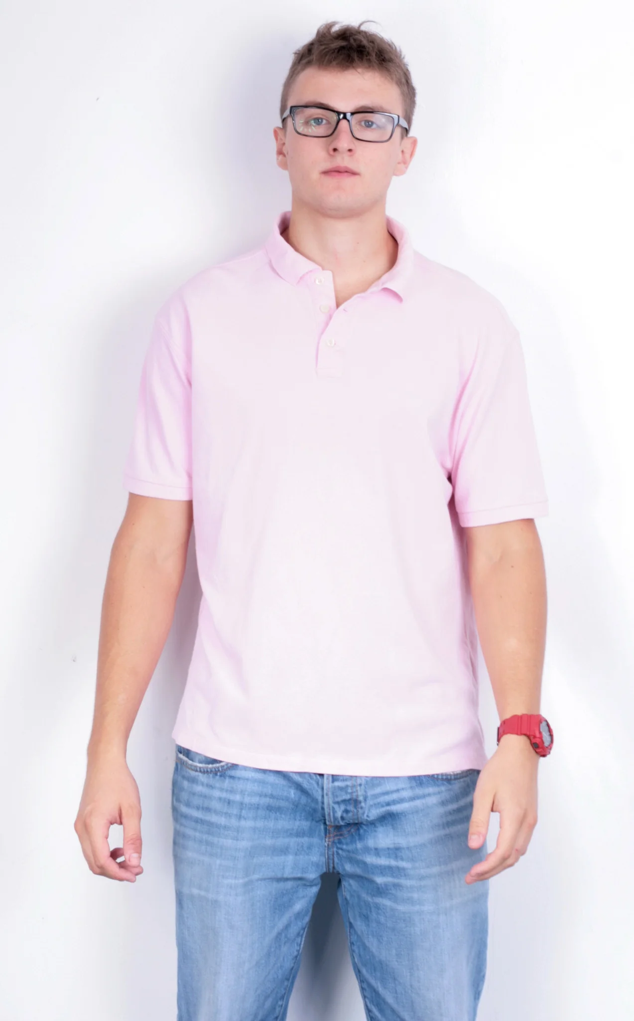Racing Green Mens XL Polo Shirt Short Sleeve Pink Standard Fit - Image 3