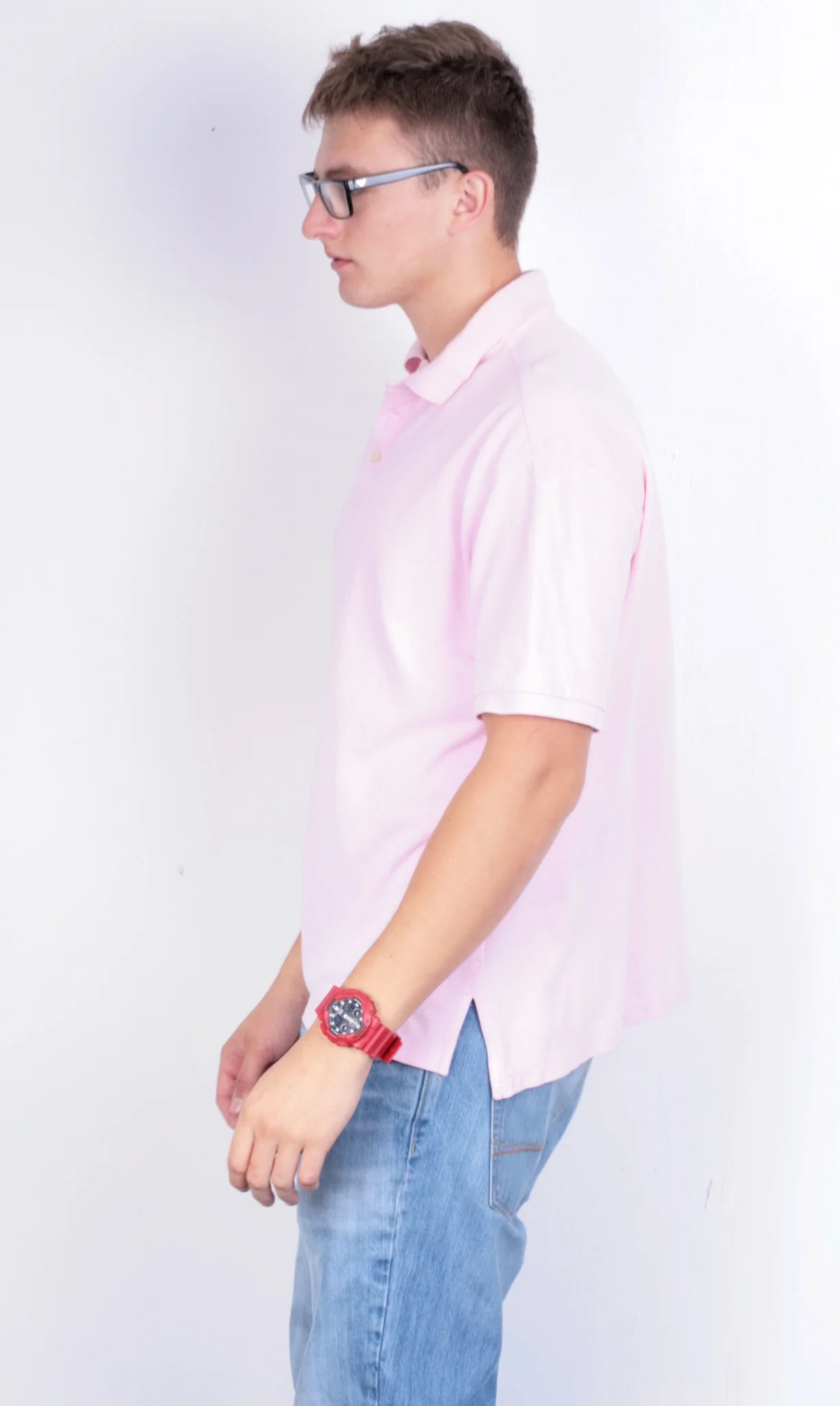 Racing Green Mens XL Polo Shirt Short Sleeve Pink Standard Fit - Image 4