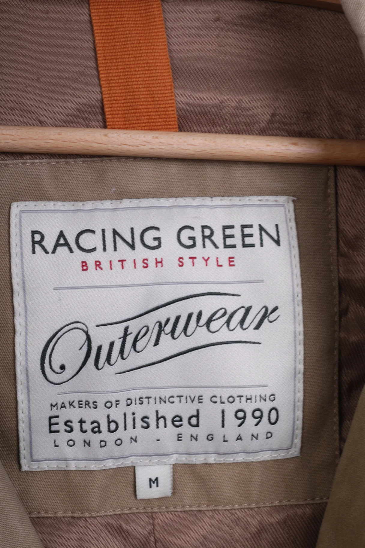 Racing Green Womens M Coat Double Breasted Beige Padded - Image 4