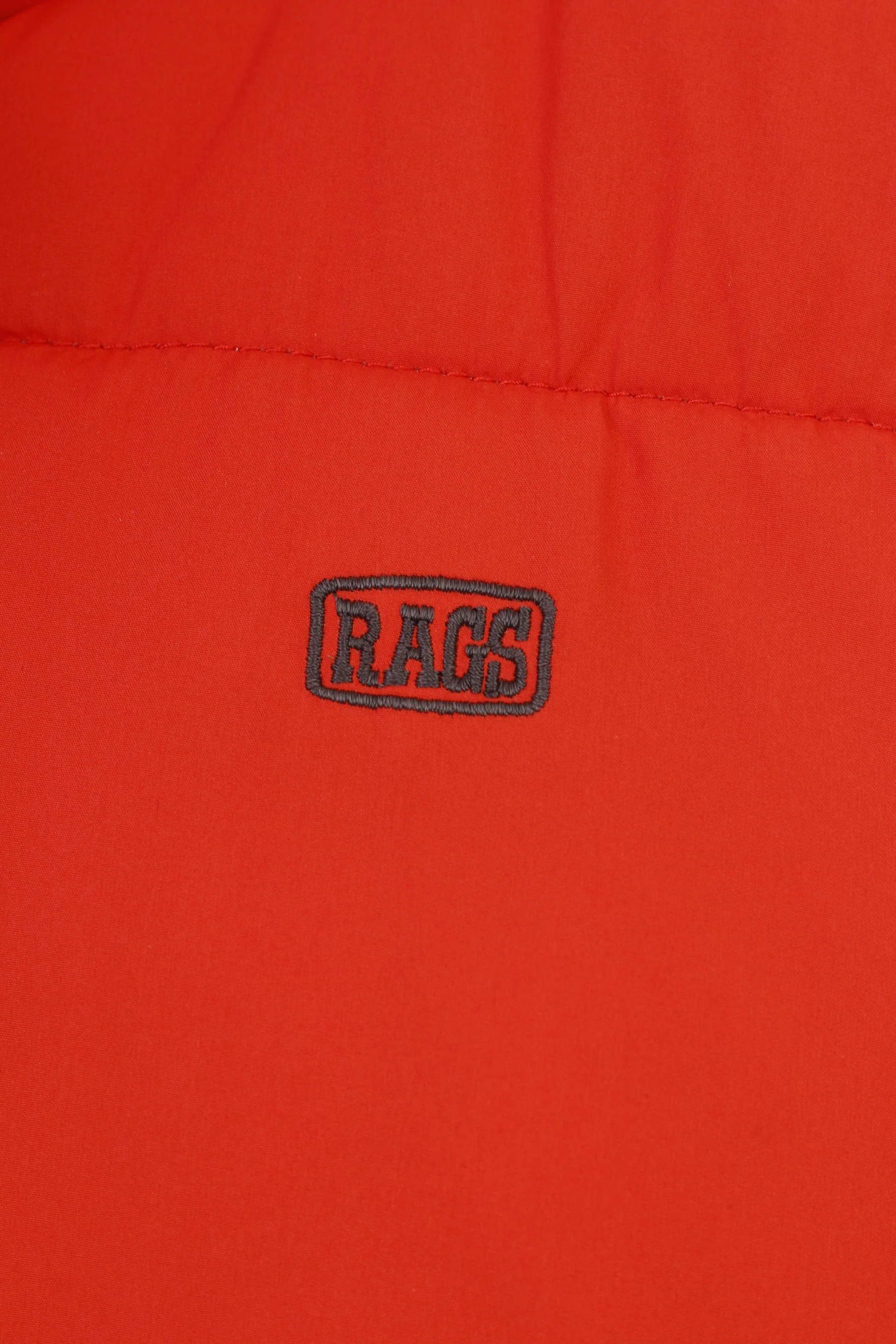 Ragsco Men XL Vest Orange Puffer Downhill Racer Full Zipper Padded Vintage Top - Image 5