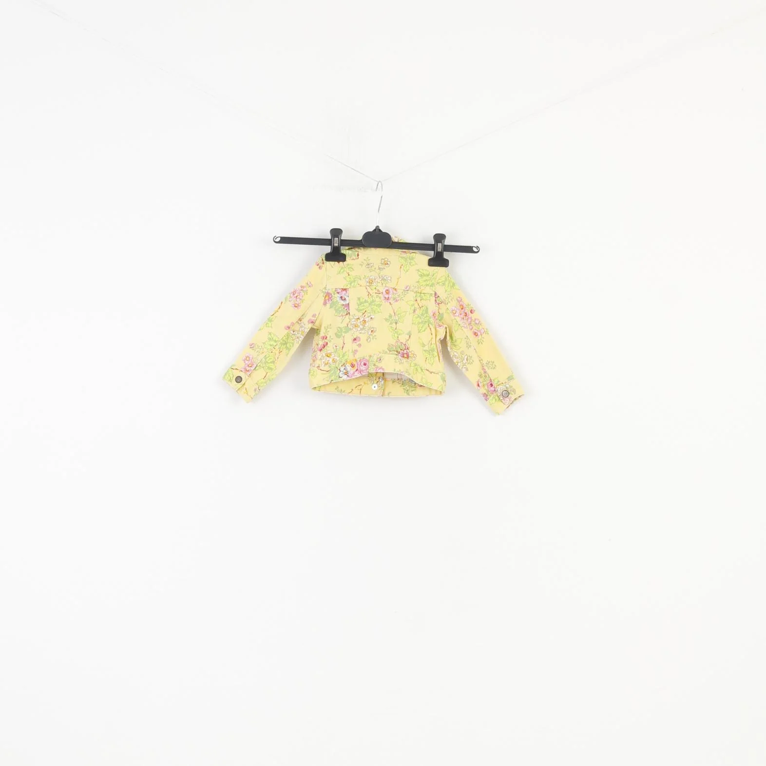 Ralph Lauren Girls 18M Jacket  Cotton Yellow Flower Snap Buttons Top - Image 5