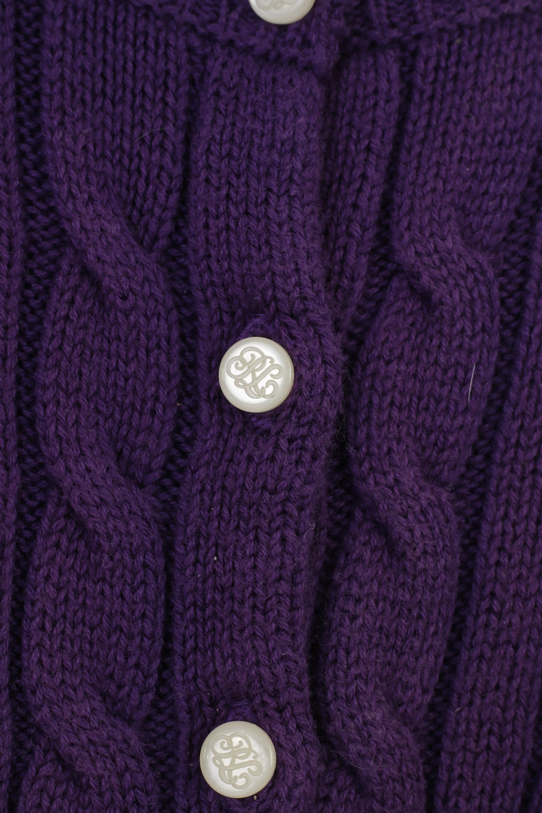 Ralph Lauren Girls L 12 Age Jumper Purple Bottoms Crew Neck Cotton Vintage Classic Top - Image 6