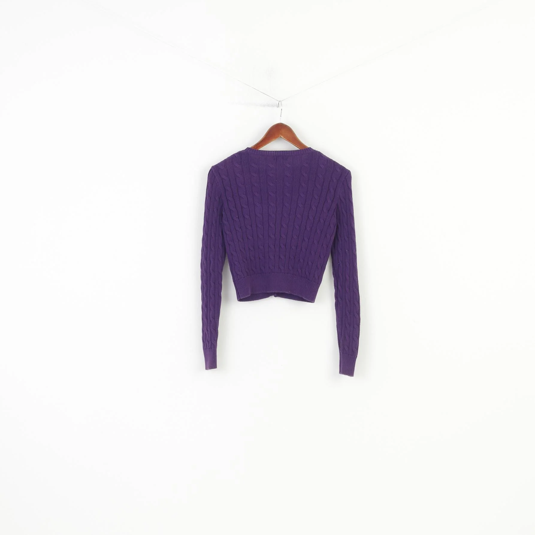 Ralph Lauren Girls L 12 Age Jumper Purple Bottoms Crew Neck Cotton Vintage Classic Top - Image 9