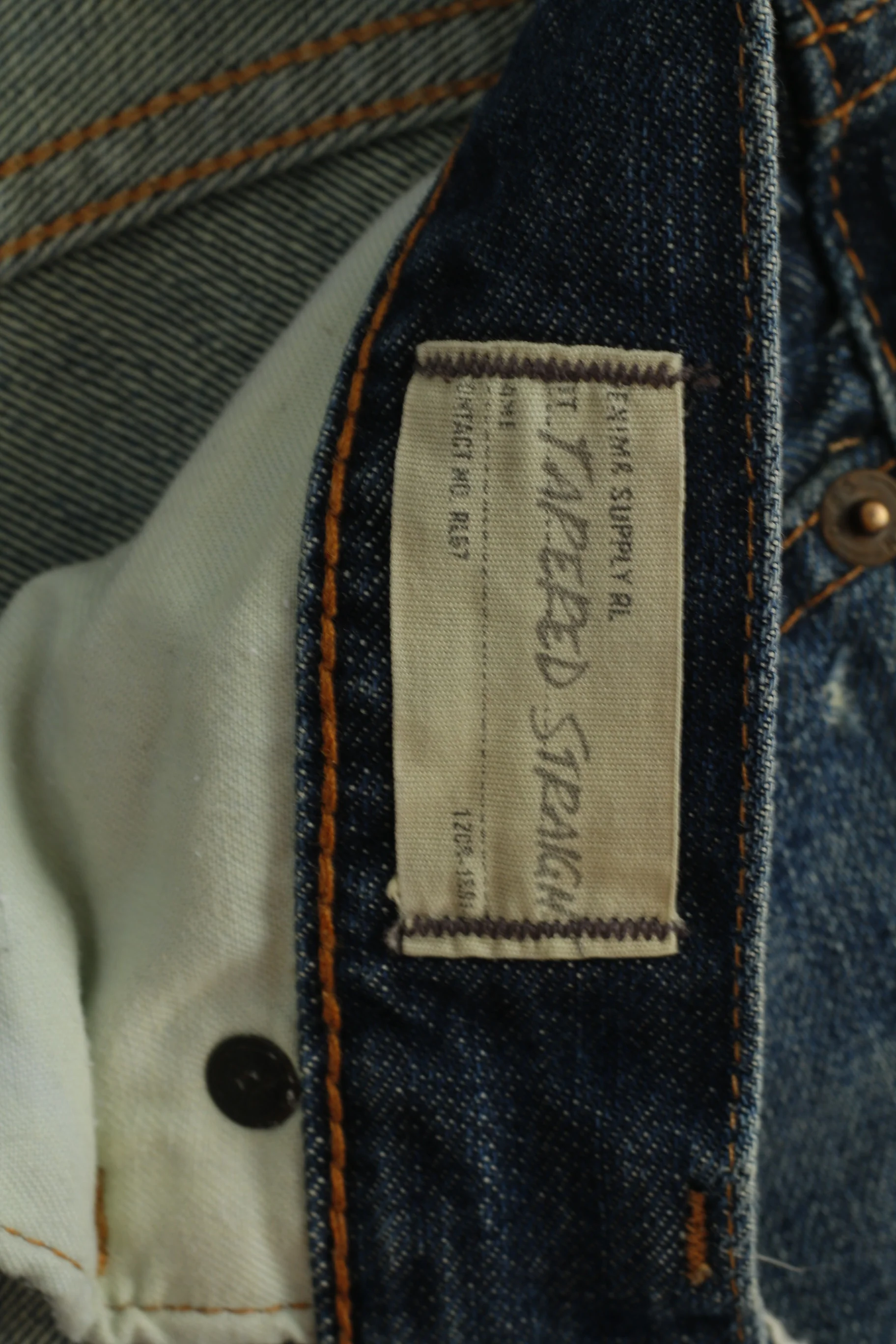 Ralph Lauren Men 32 / 32 Jeans Trousers Blue Denim Cotton Vintage Straight Leg Pants - Image 5