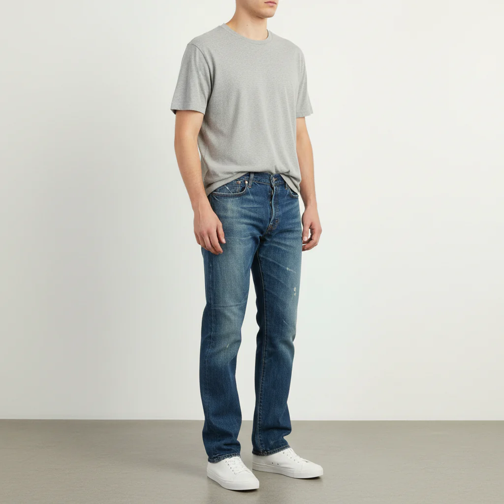 Ralph Lauren Men 32 / 32 Jeans Trousers Blue Denim Cotton Vintage Straight Leg Pants - Image 8