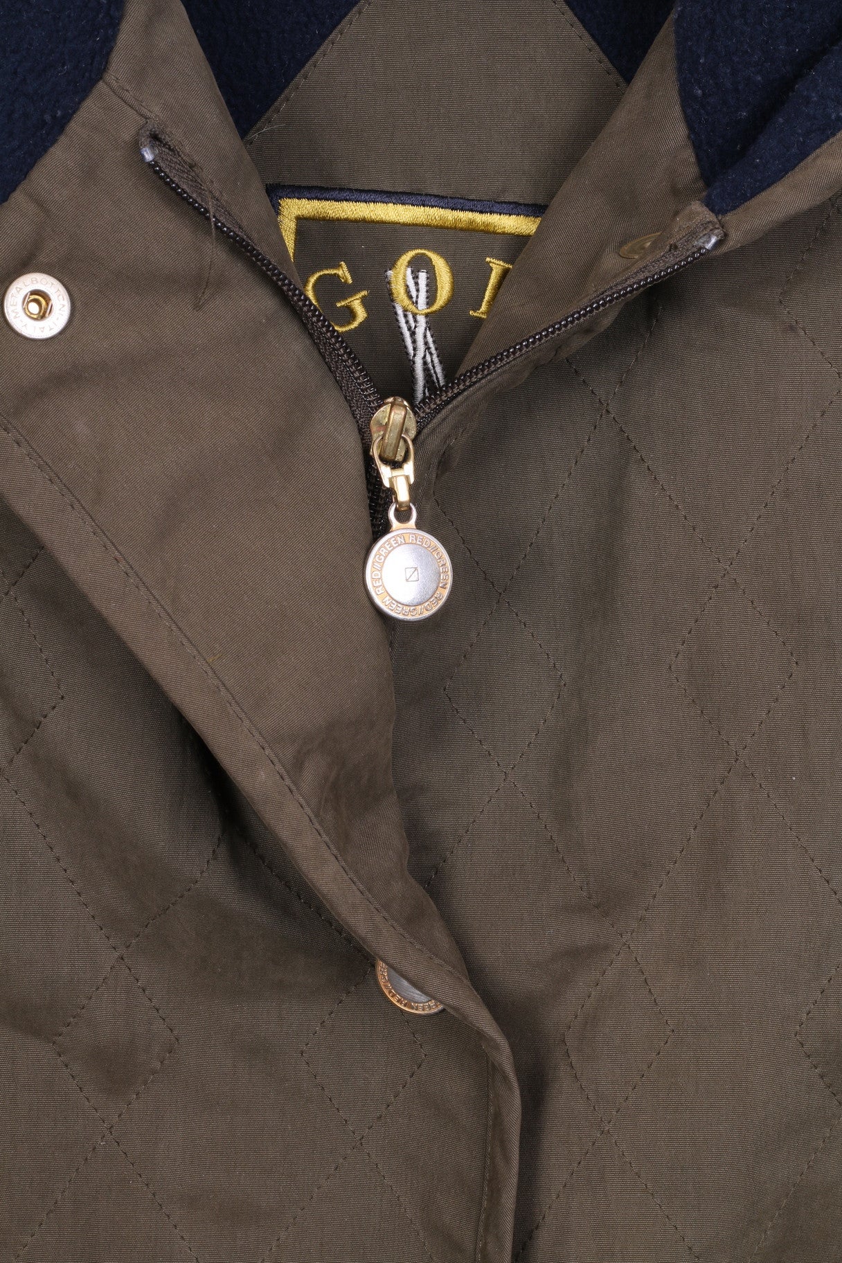 RED GREEN Womens S Jacket Padded Khaki Golf Sport Thermal Insulation - Image 3
