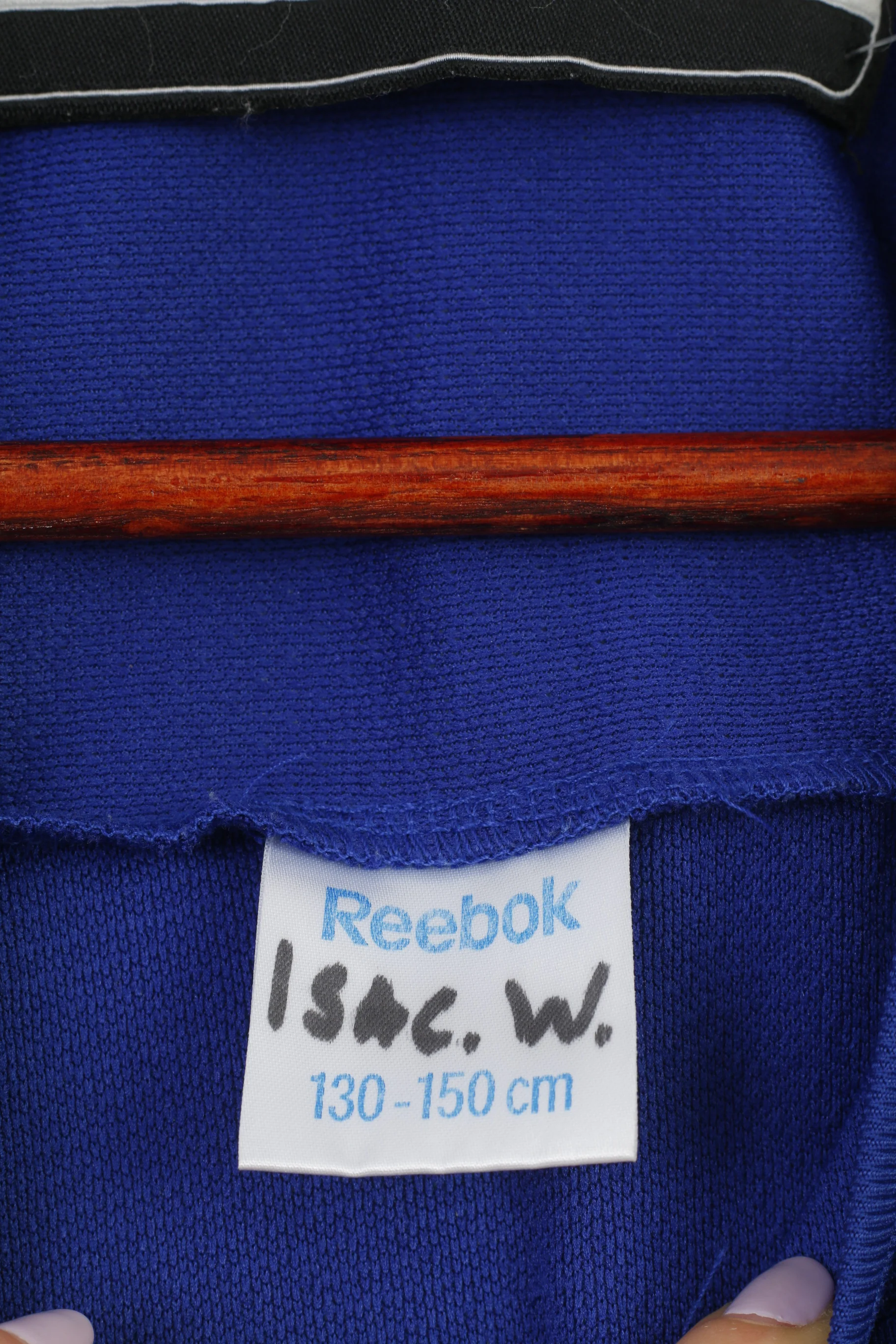 Reebok Boys 130 150 cm Shirt Navy Bandyskolan Football V Neck Training Vintage Jersey Top - Image 6