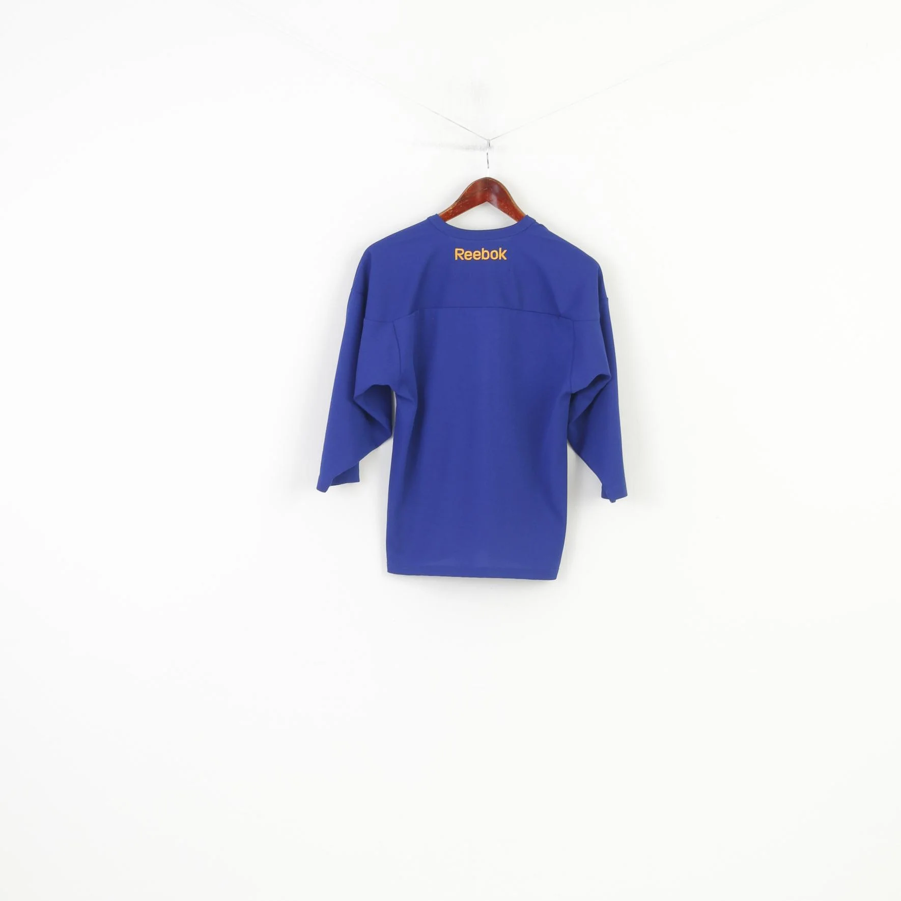 Reebok Boys 130 150 cm Shirt Navy Bandyskolan Football V Neck Training Vintage Jersey Top - Image 8