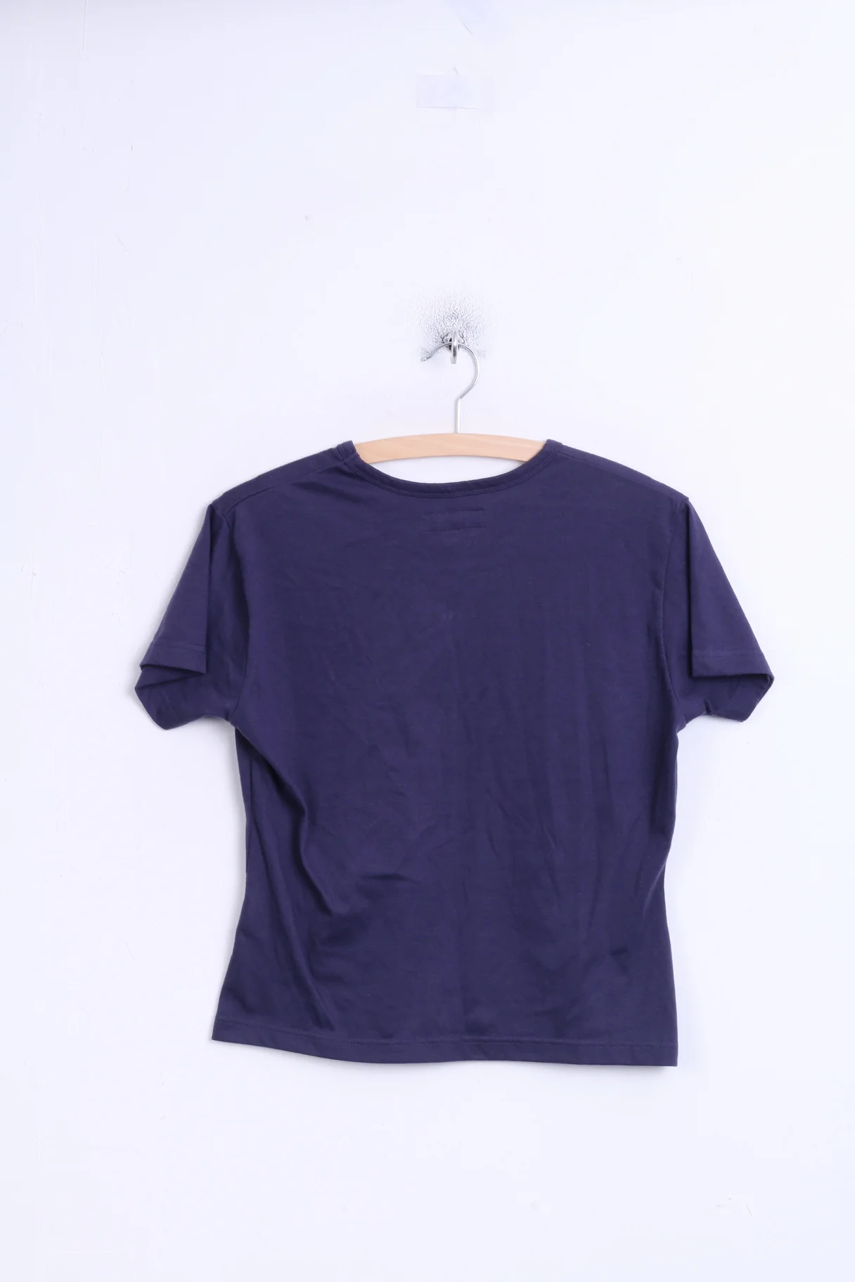 Reebok Essentials Womens 12 Shirt Cotton Navy V Neck Sport - Image 5