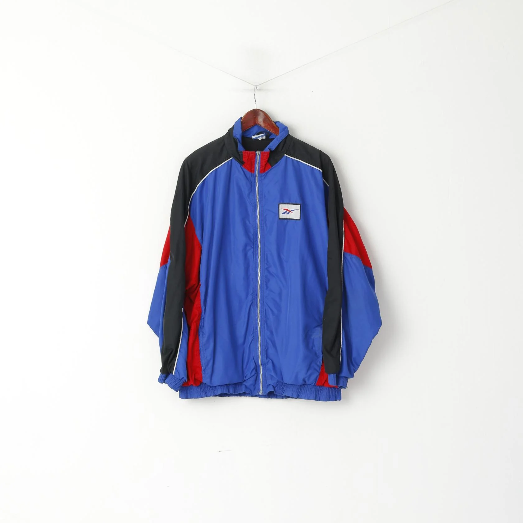 Reebok Men XL Jacket Blue Vintage Lightweight Mesh Lined Sport Department Top - Image 2