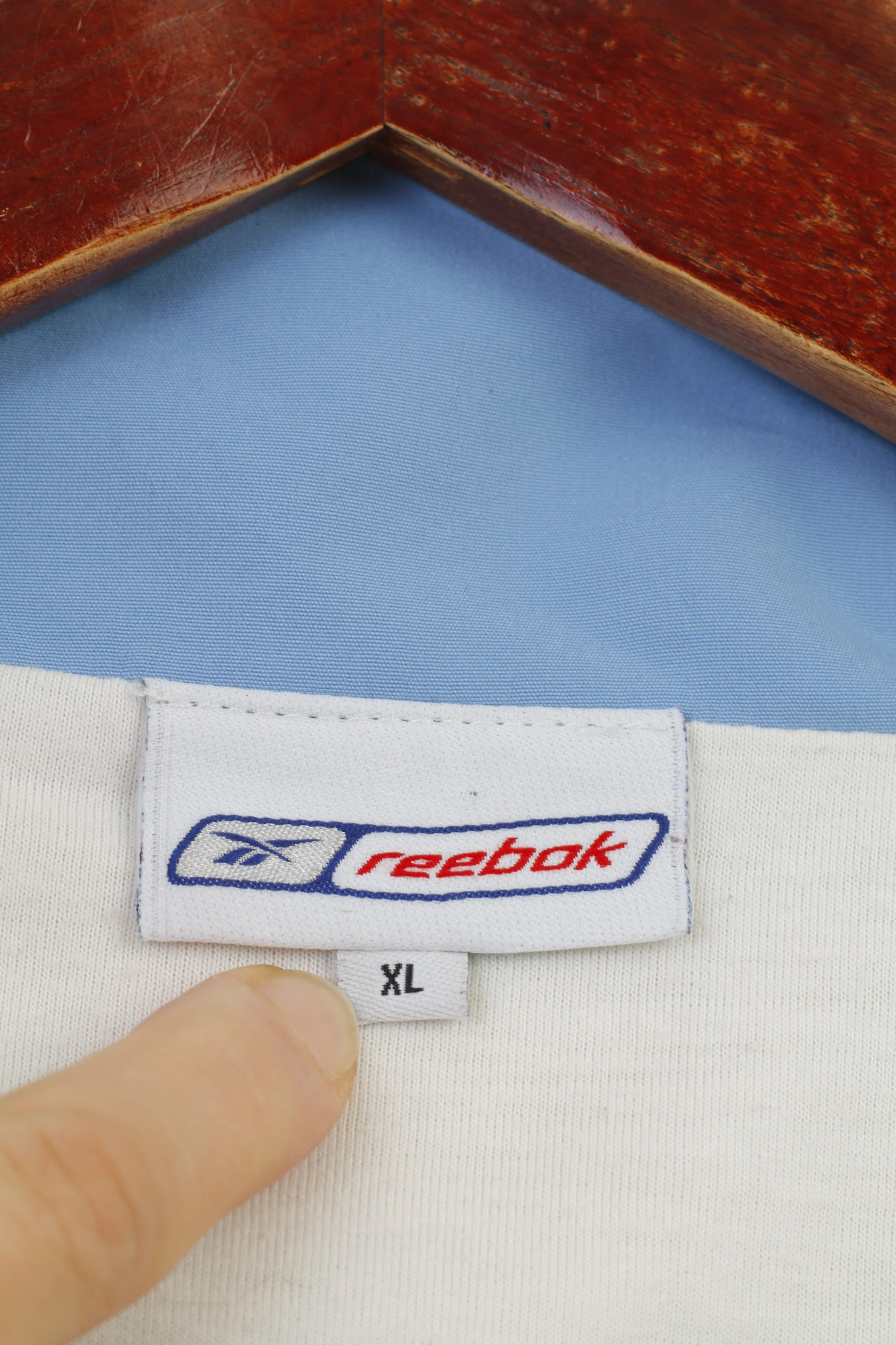 Reebok Men XL Jacket Full Zipper Cream Vintage Pockets 90s Outwear Top - Image 5