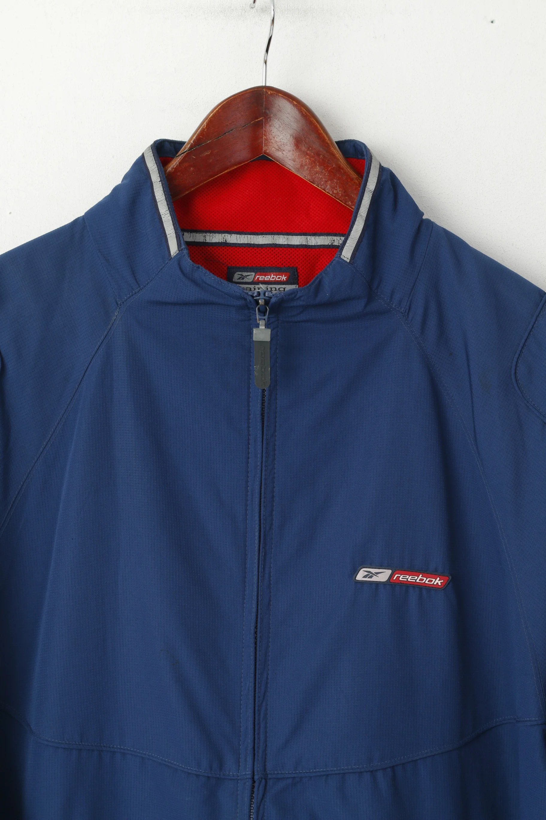 Reebok Traning Men XL Jacket Navy Vintage Full Zipper Activewear Sport Top - Image 3