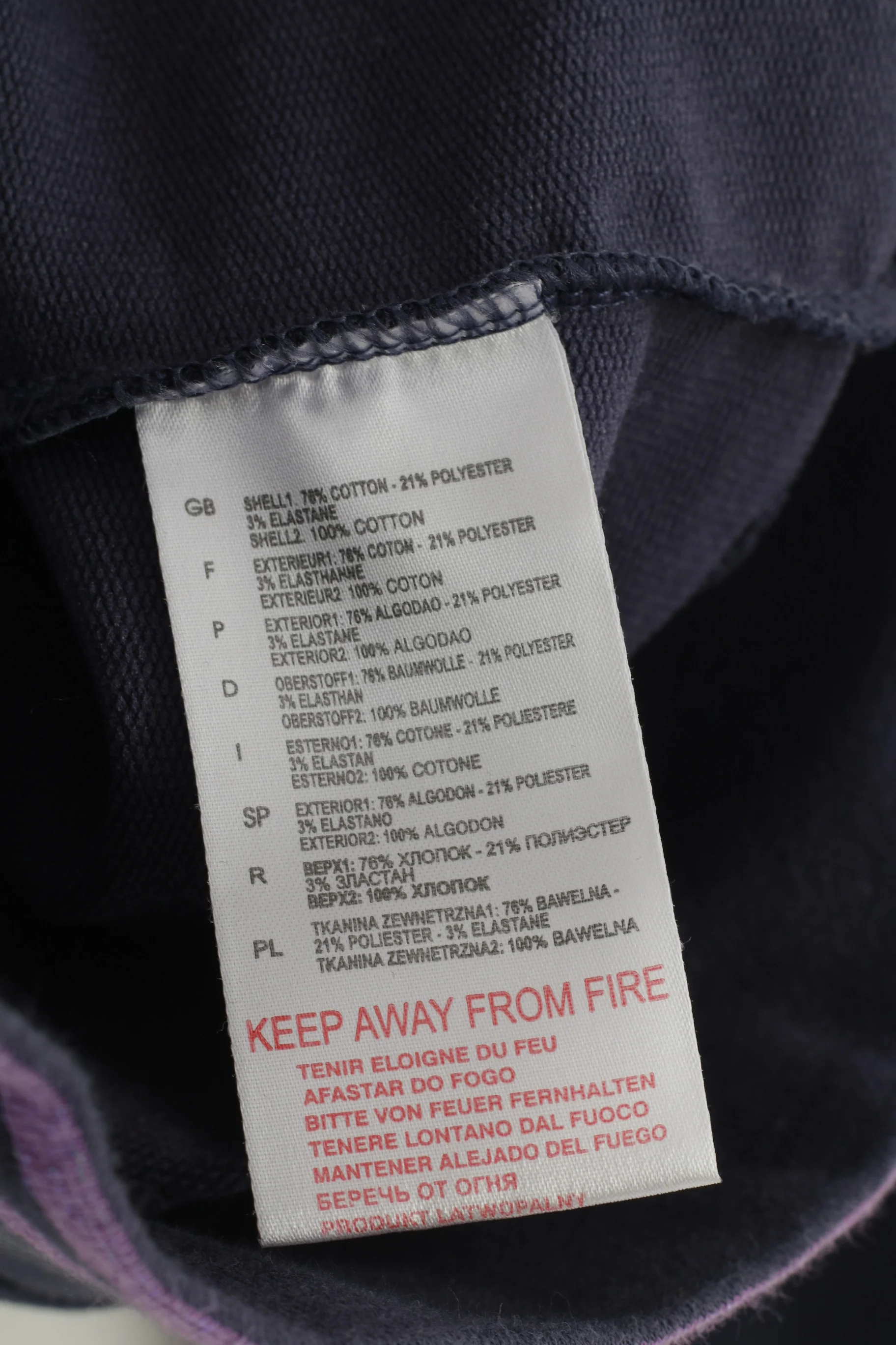 Reebok Women 12 M Sweatshirt Hooded Navy Cotton Sportswear Vintage Hood Kangaroo Top - Image 7